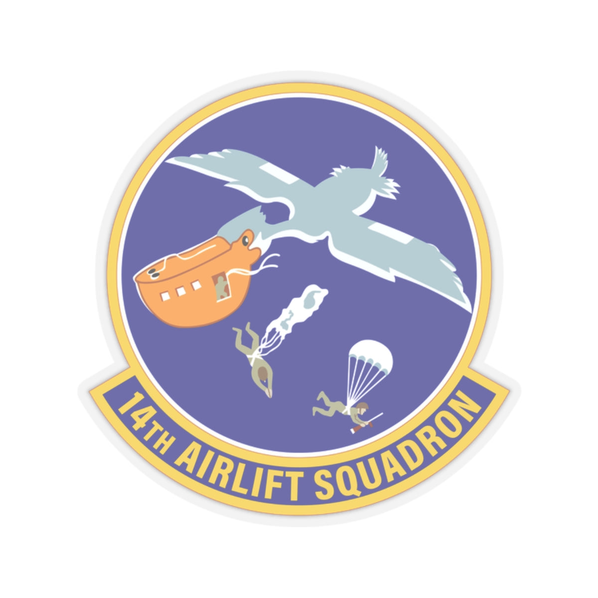 Kiss-Cut Stickers - USAF - 14th Airlift Squadron wo txt