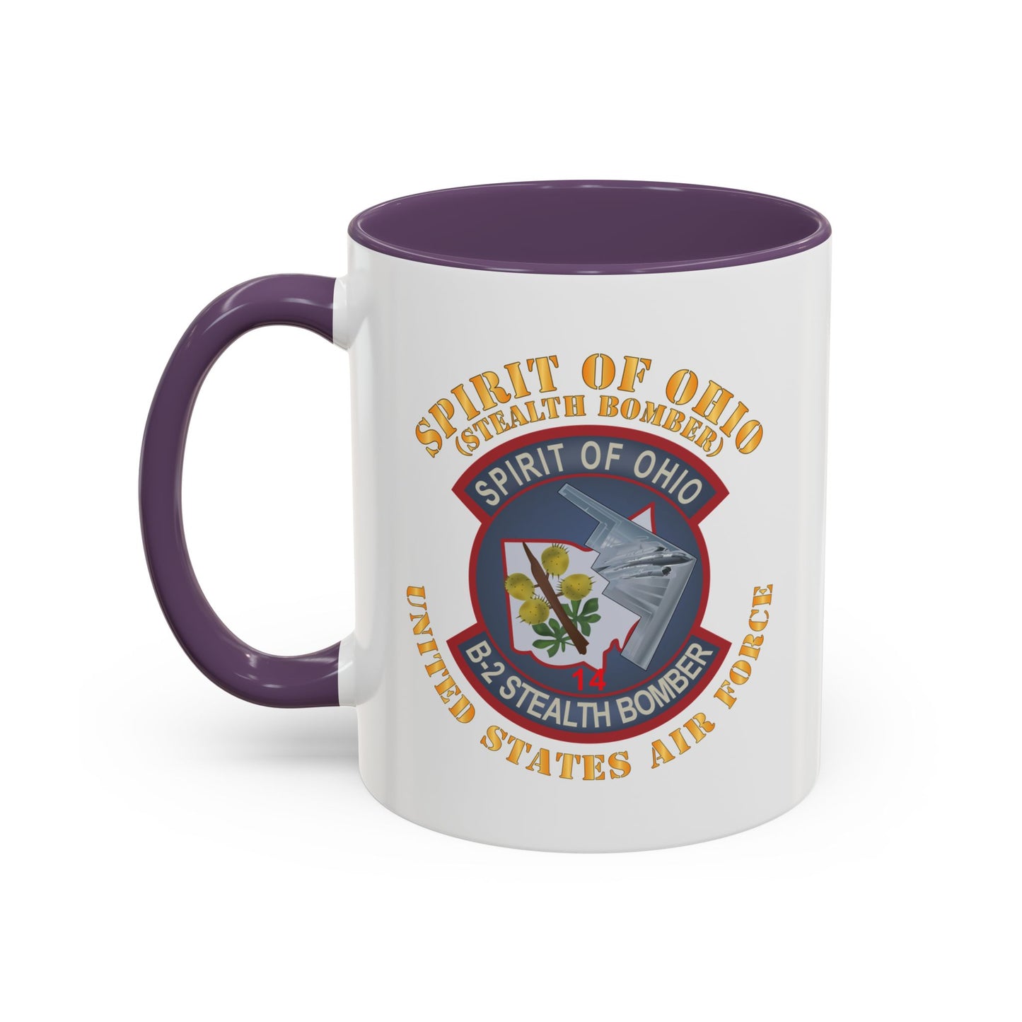 Accent Coffee Mug (11oz & 15oz) - USAF - B2 - Spirit of Ohio - Stealth Bomber X 300