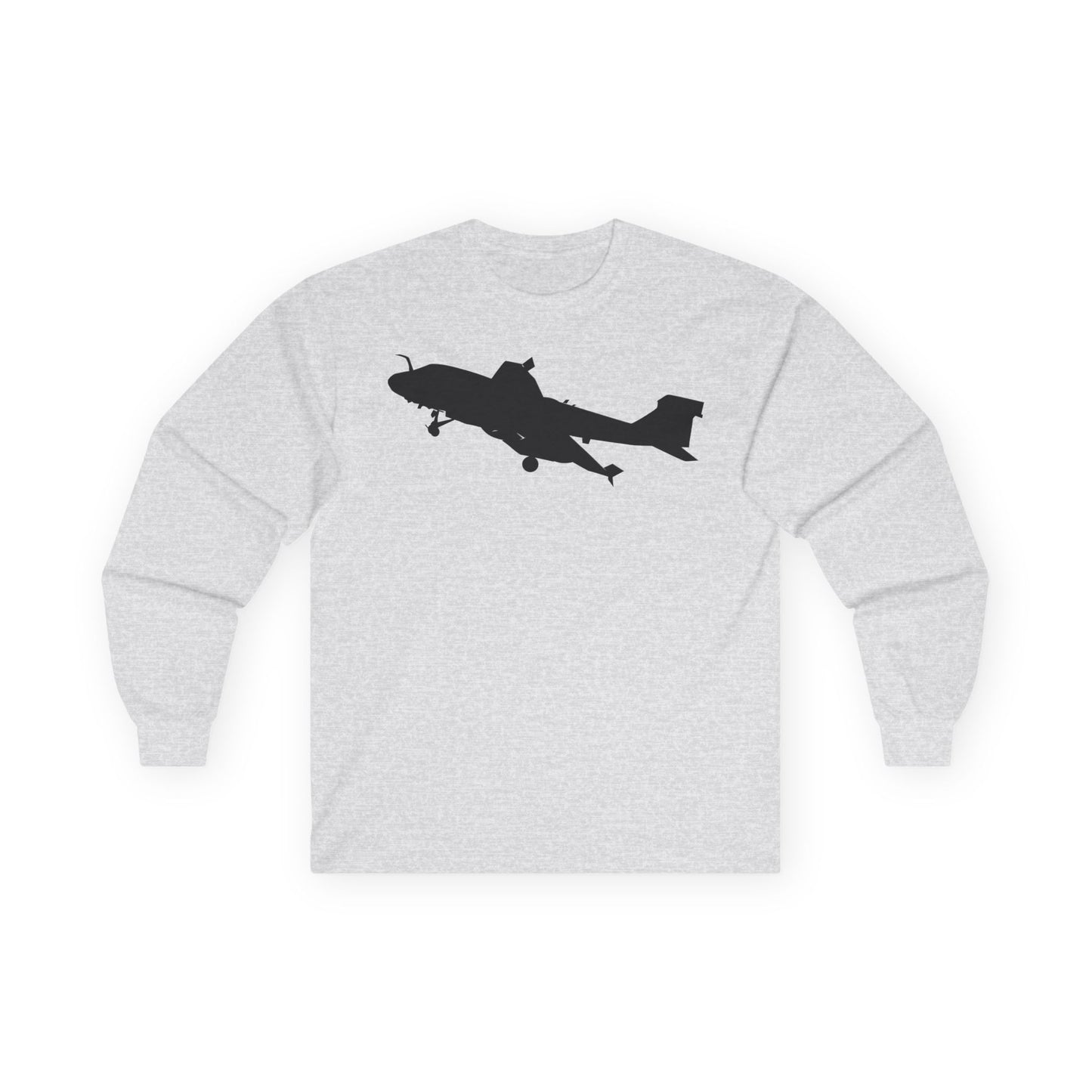 Unisex Ultra Cotton Long Sleeve Tee - Aircraft - Navy - A-6A Intruder - Silhouette X 300