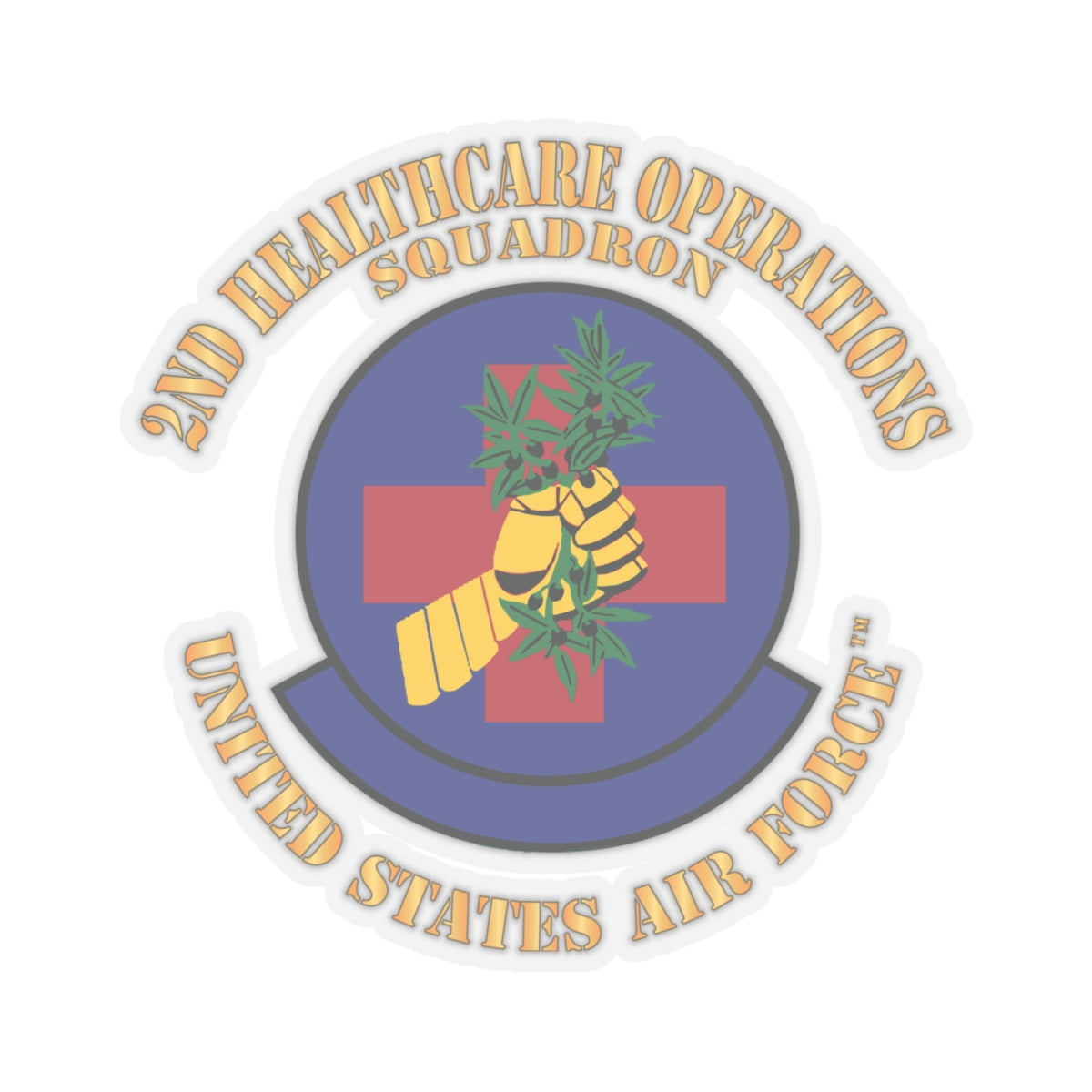Kiss-Cut Stickers - USAF - 2nd Healthcare Operations Squadron