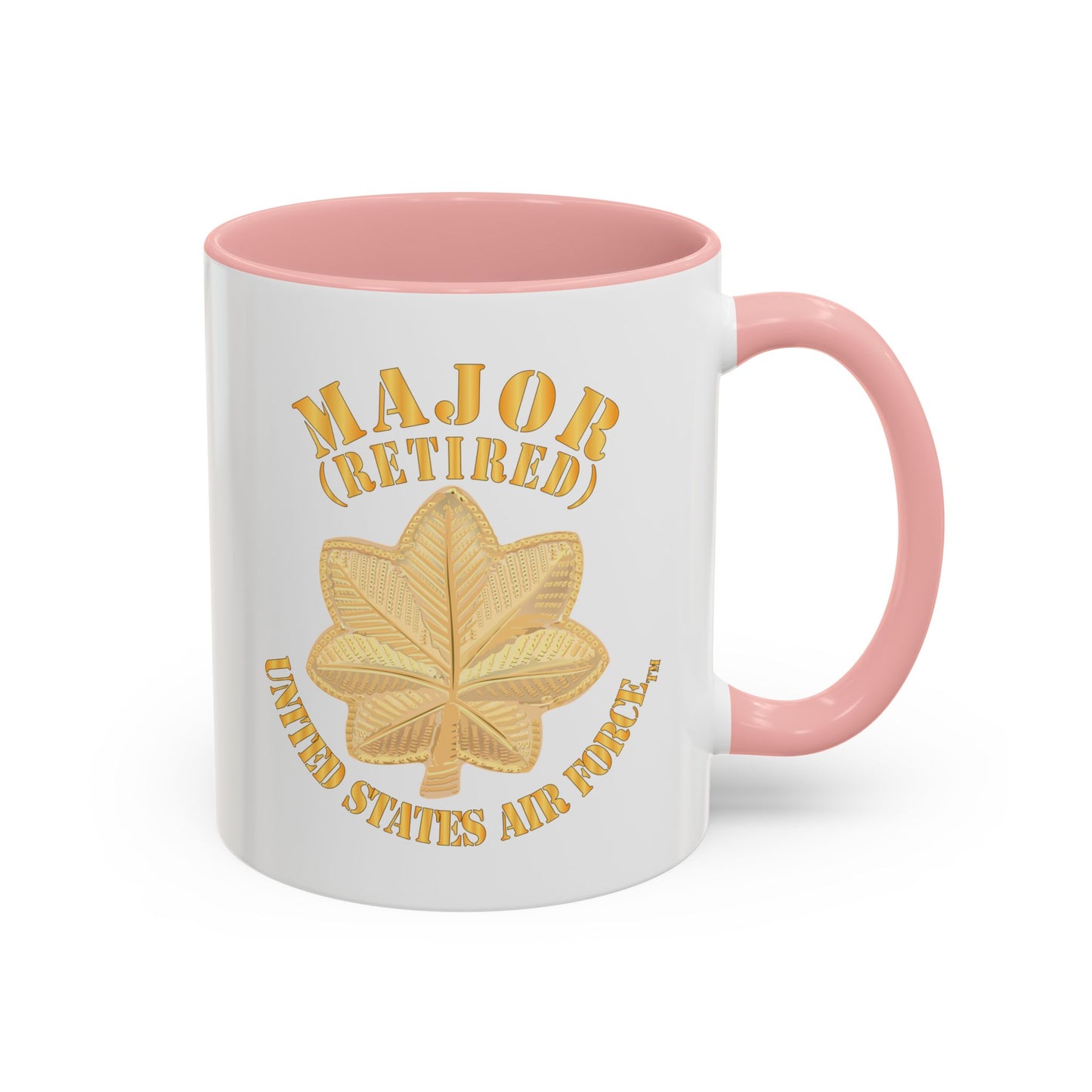 Accent Coffee Mug (11oz & 15oz) - USAF - Major - Retired X 300