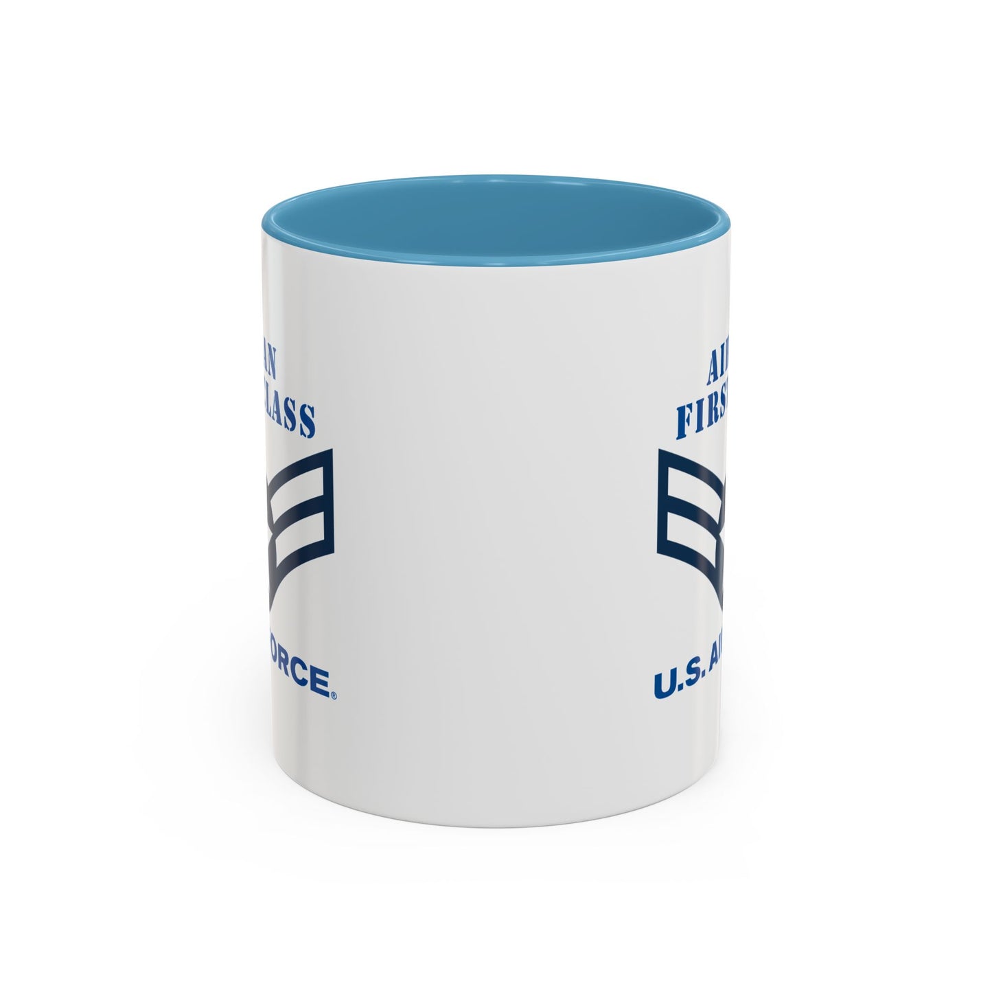 Accent Coffee Mug (11oz & 15oz) - USAF - Airman - First Class (E3) - 2020 - US Air Force w Text X 300