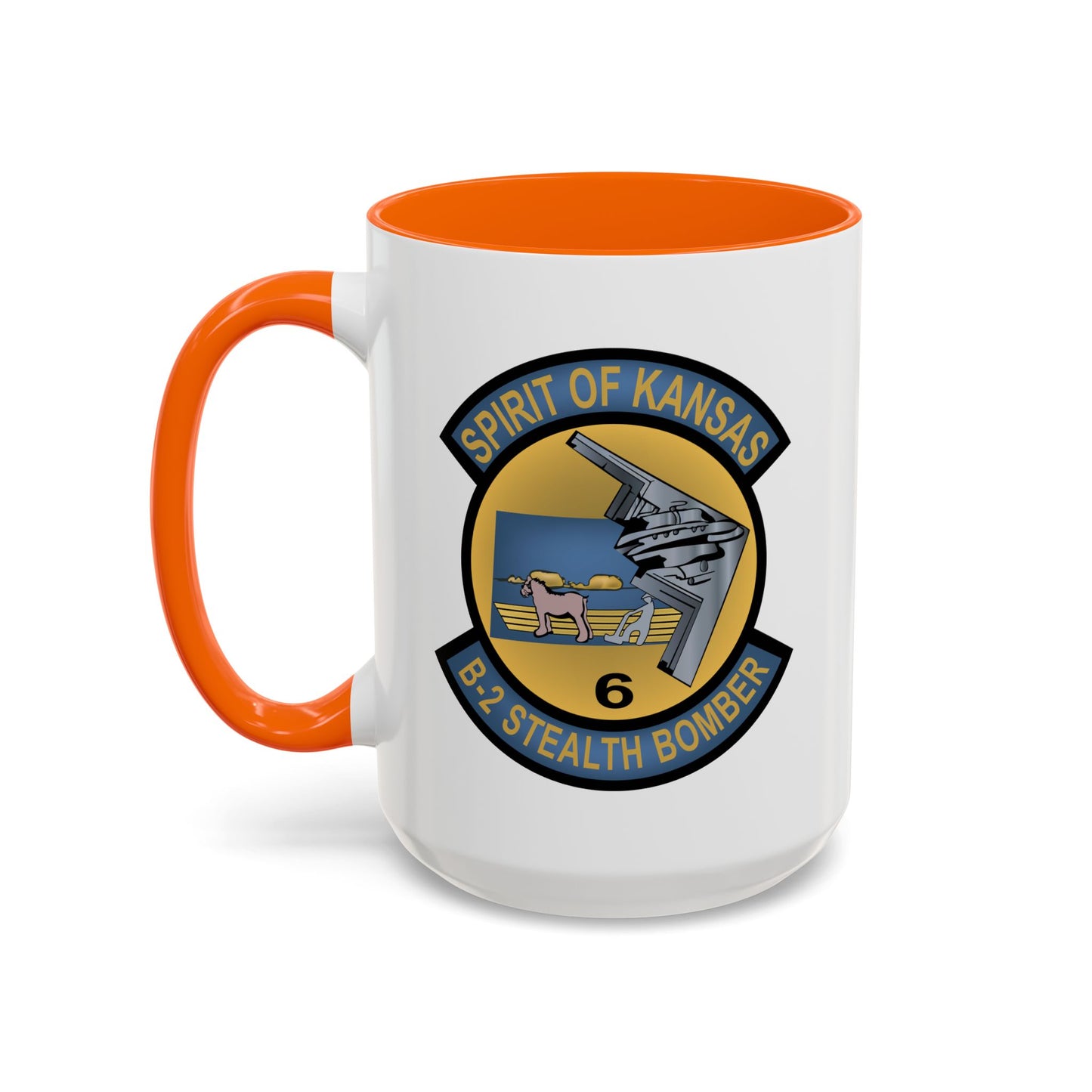 Accent Coffee Mug (11oz & 15oz) - USAF - B2 - Spirit of Kansas - Stealth Bomber wo txt X 300