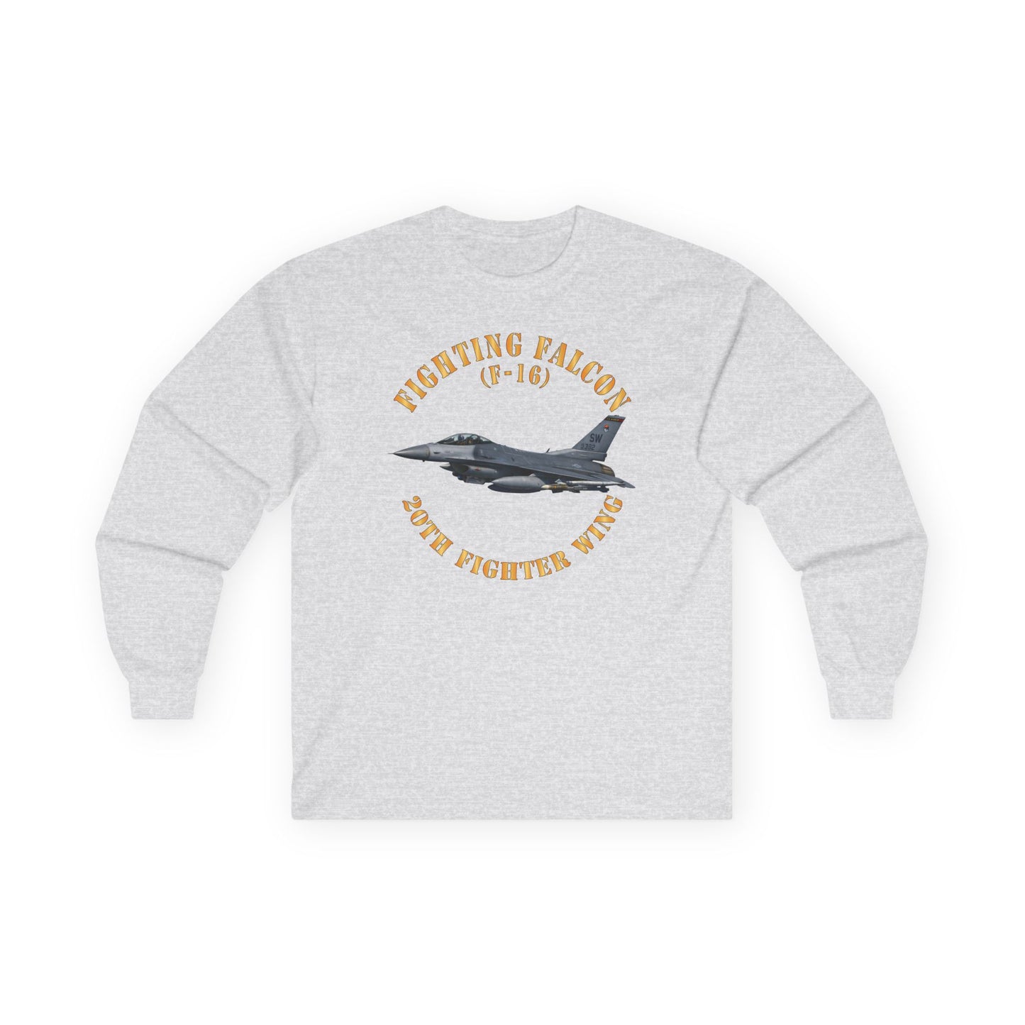 Unisex Ultra Cotton Long Sleeve Tee - USAF - F-16 Fighting Falcon - 20th Fighter Wing X 300