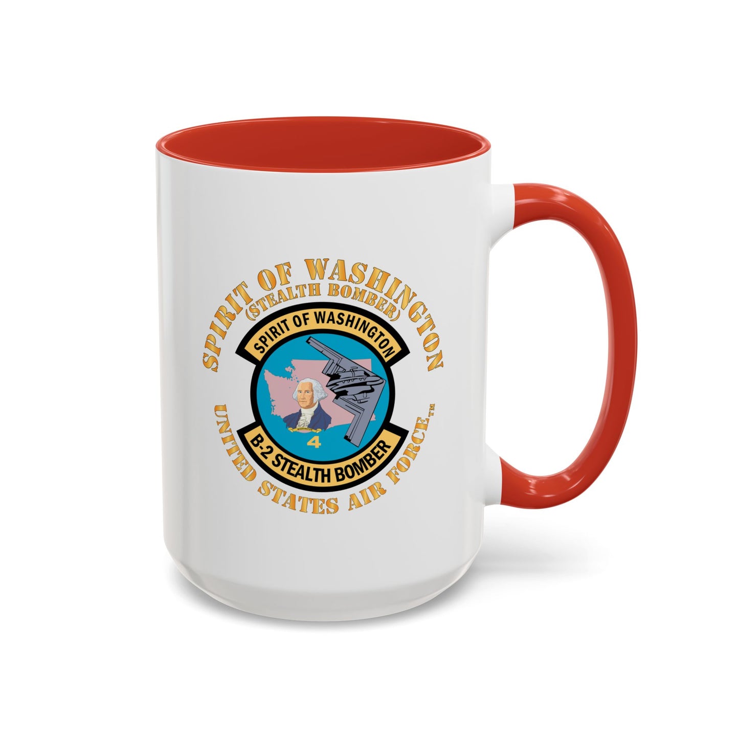 Accent Coffee Mug (11oz & 15oz) - USAF - B2 - Spirit of Washington - Stealth Bomber X 300
