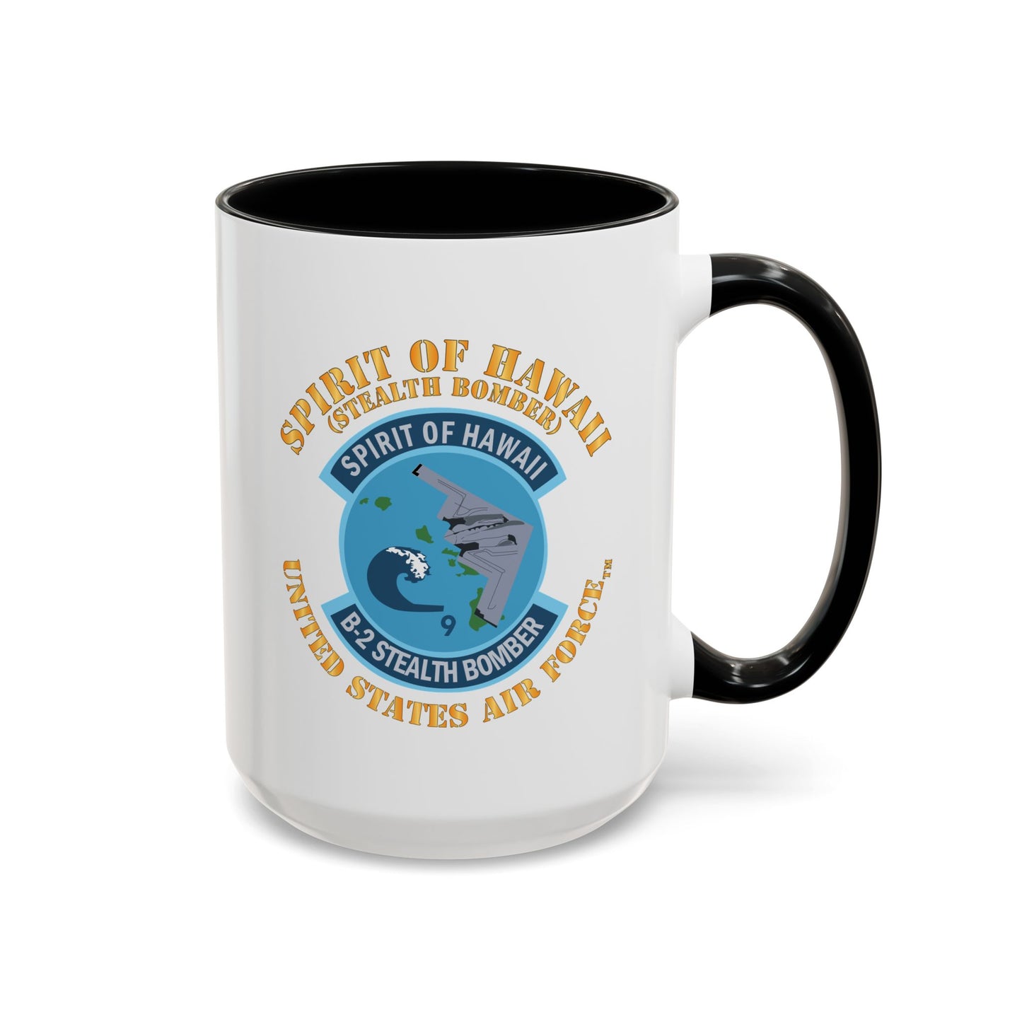 Accent Coffee Mug (11oz & 15oz) - USAF - B2 - Spirit of Hawaii - Stealth Bomber X 300