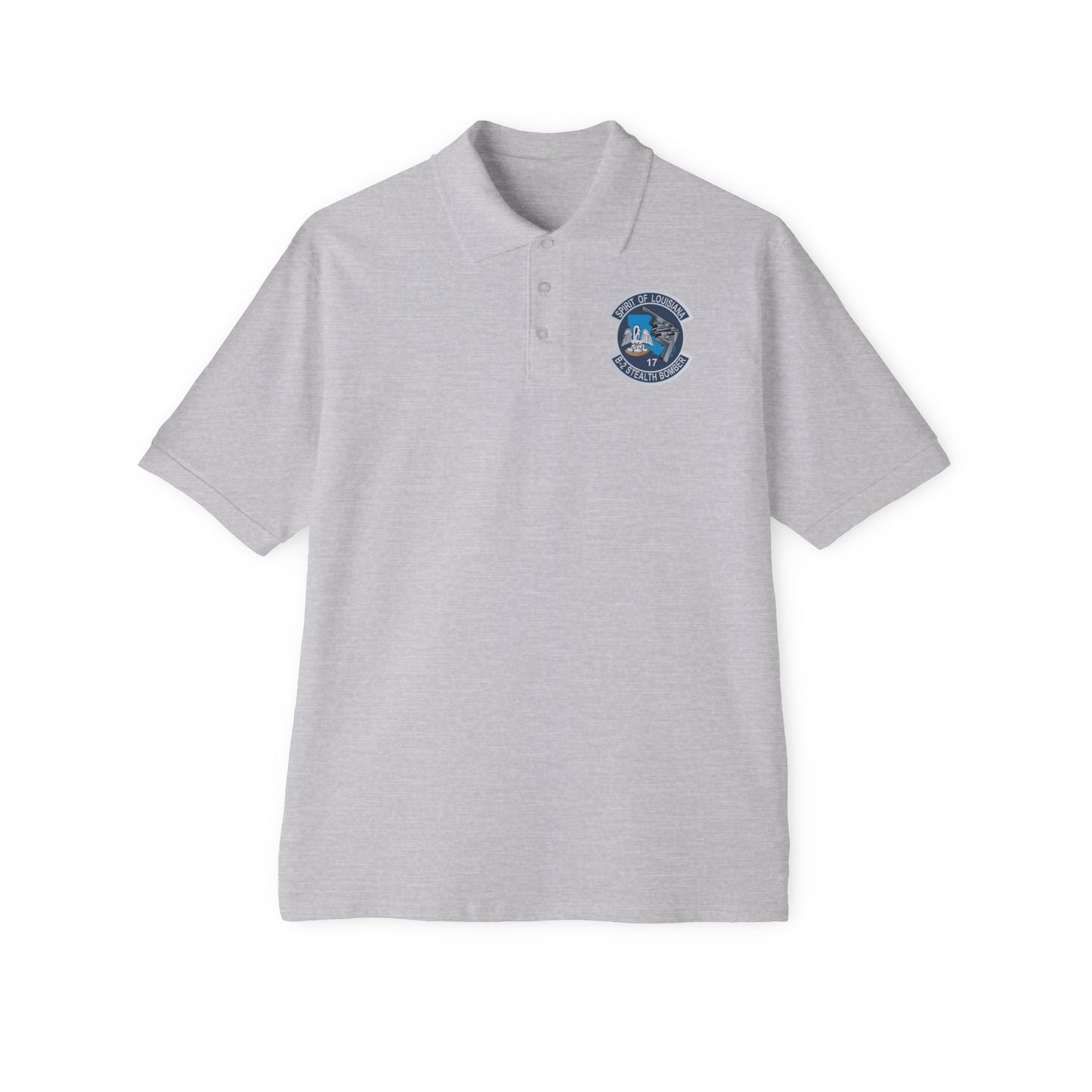 Men's Piqué Polo - USAF - B2 - Spirit of Louisiana - Stealth Bomber wo txt X 300