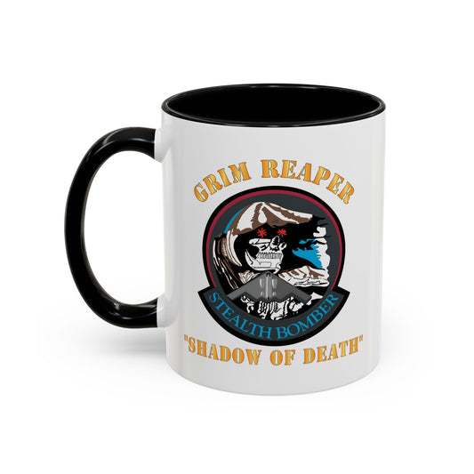 Accent Coffee Mug (11oz & 15oz) - USAF - B2 - Grim Reaper - Stealth Bomber X 300