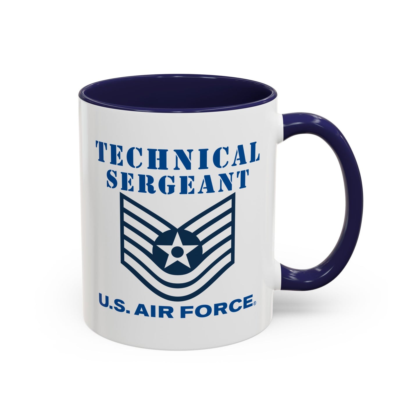 Accent Coffee Mug (11oz & 15oz) - USAF - Technical Sergeant (E6) - 2020 - US Air Force w Text X 300