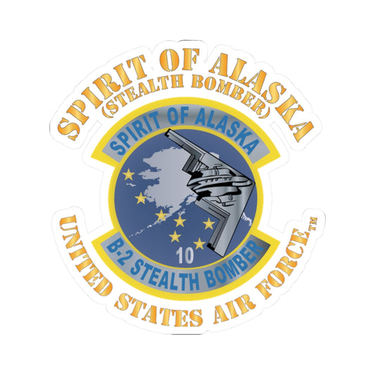 Kiss-Cut Stickers - USAF - B2 - Spirit of Alaska - Stealth Bomber X 300