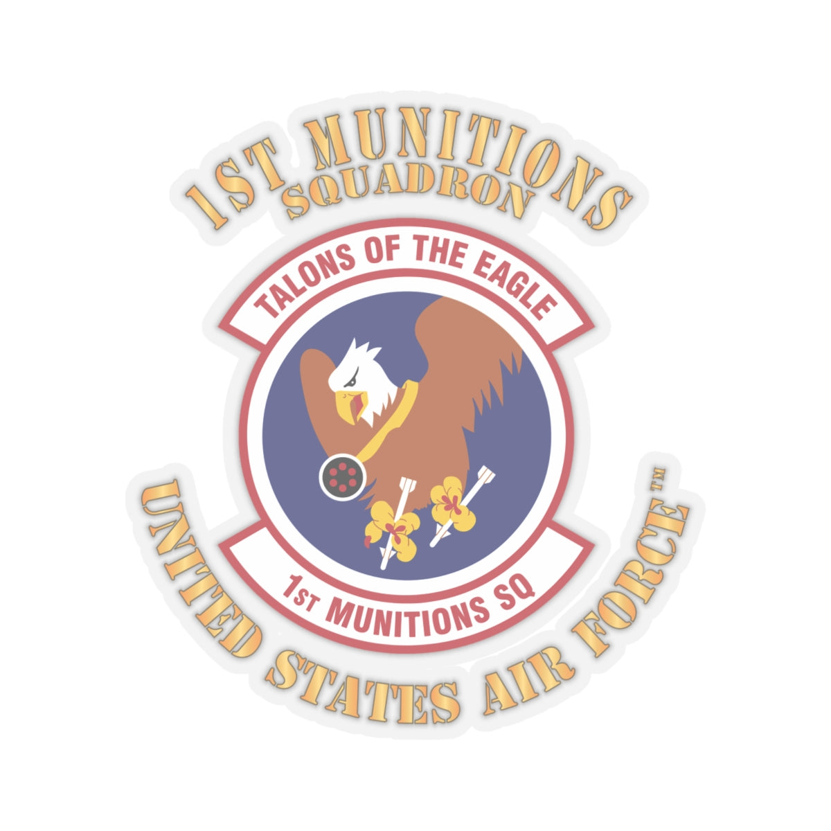 Kiss-Cut Stickers - USAF - 1st Munitions Squadron (ACC)