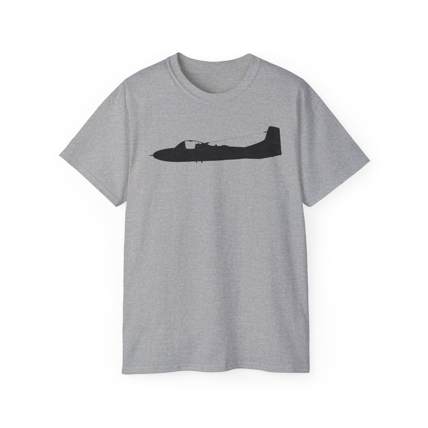 Unisex Ultra Cotton Tee - Aircraft - T-37-Trainer - Top - Black - Metal X 300