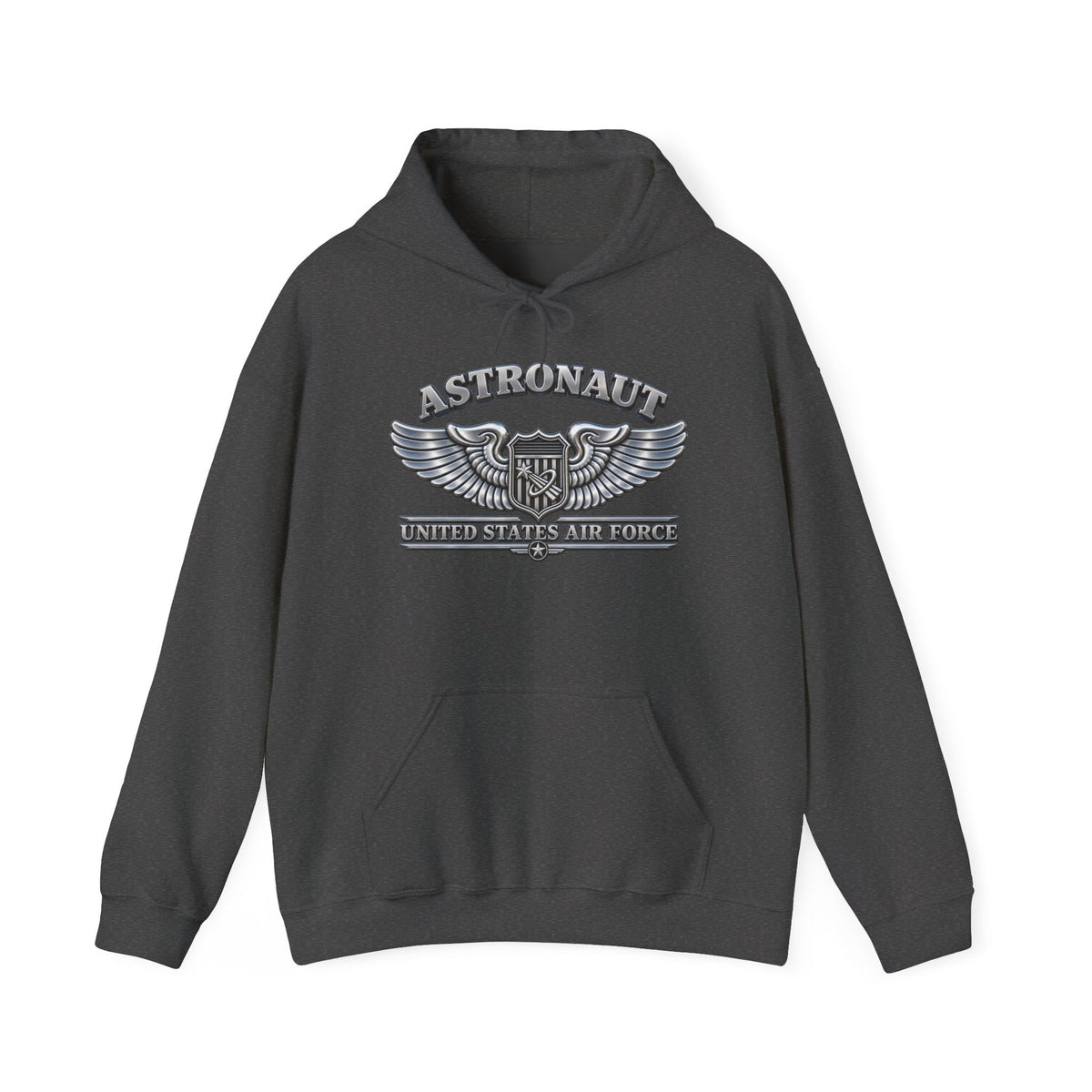 Unisex Heavy Blend Hooded Sweatshirt - USAF - Basic Astronaut Badge - United States Air Force - 3D - Enhanced