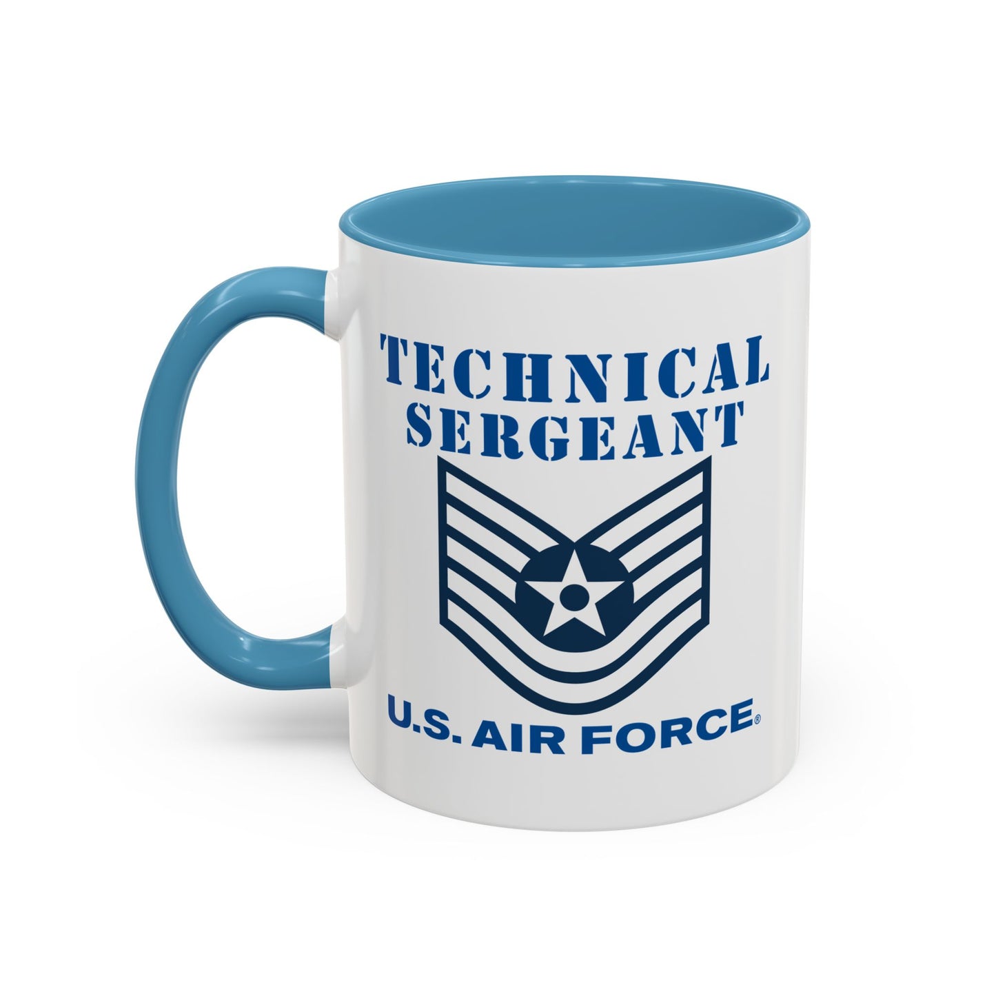 Accent Coffee Mug (11oz & 15oz) - USAF - Technical Sergeant (E6) - 2020 - US Air Force w Text X 300