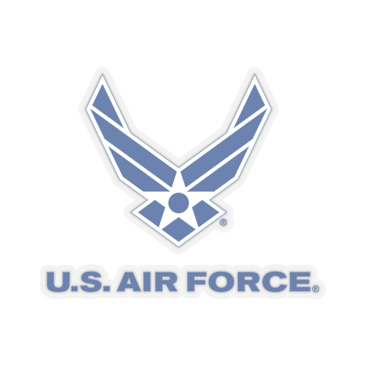 Kiss-Cut Stickers - USAF Logo, TM Txt - U S Air Force X 300