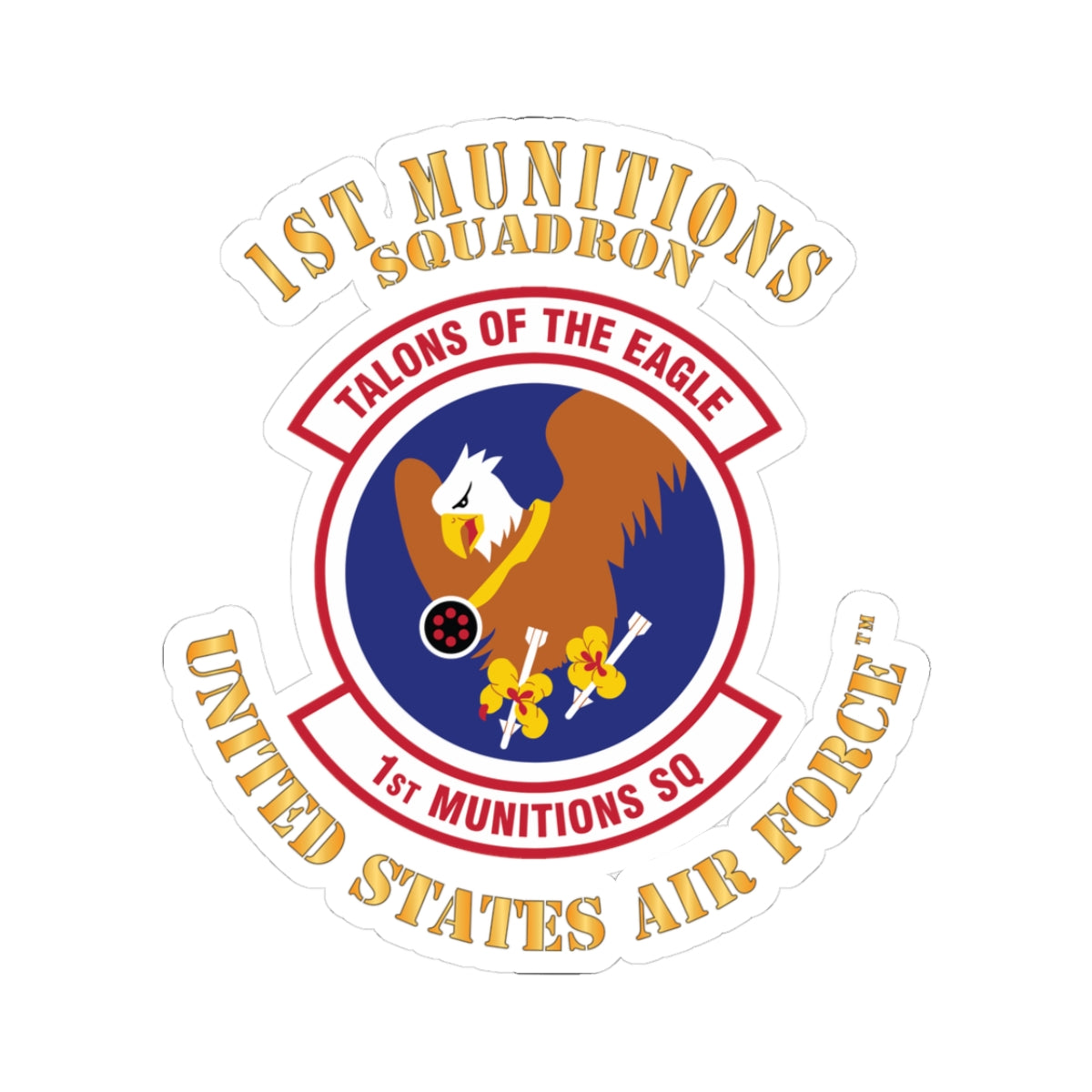 Kiss-Cut Stickers - USAF - 1st Munitions Squadron (ACC)