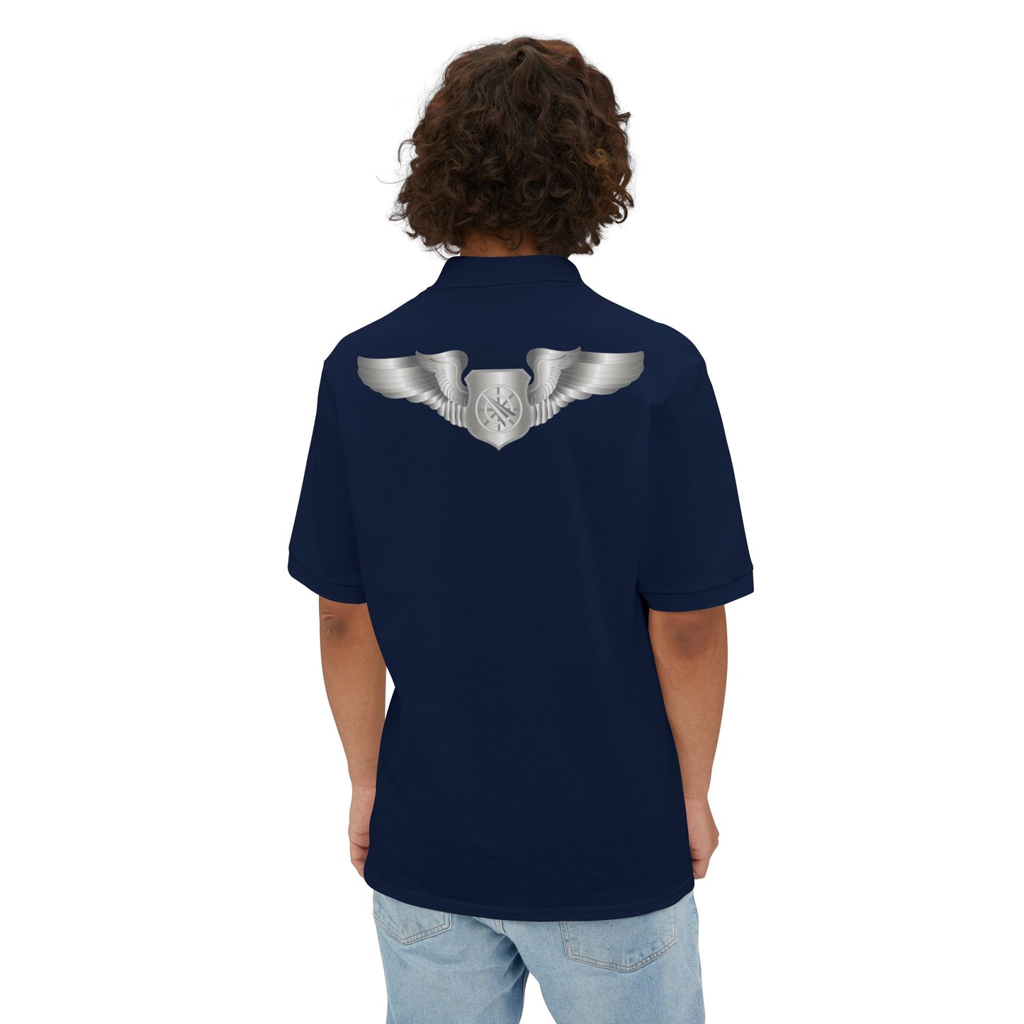 Men's Piqué Polo - USAF - Air Battle Manager - Basic Wings wo Txt