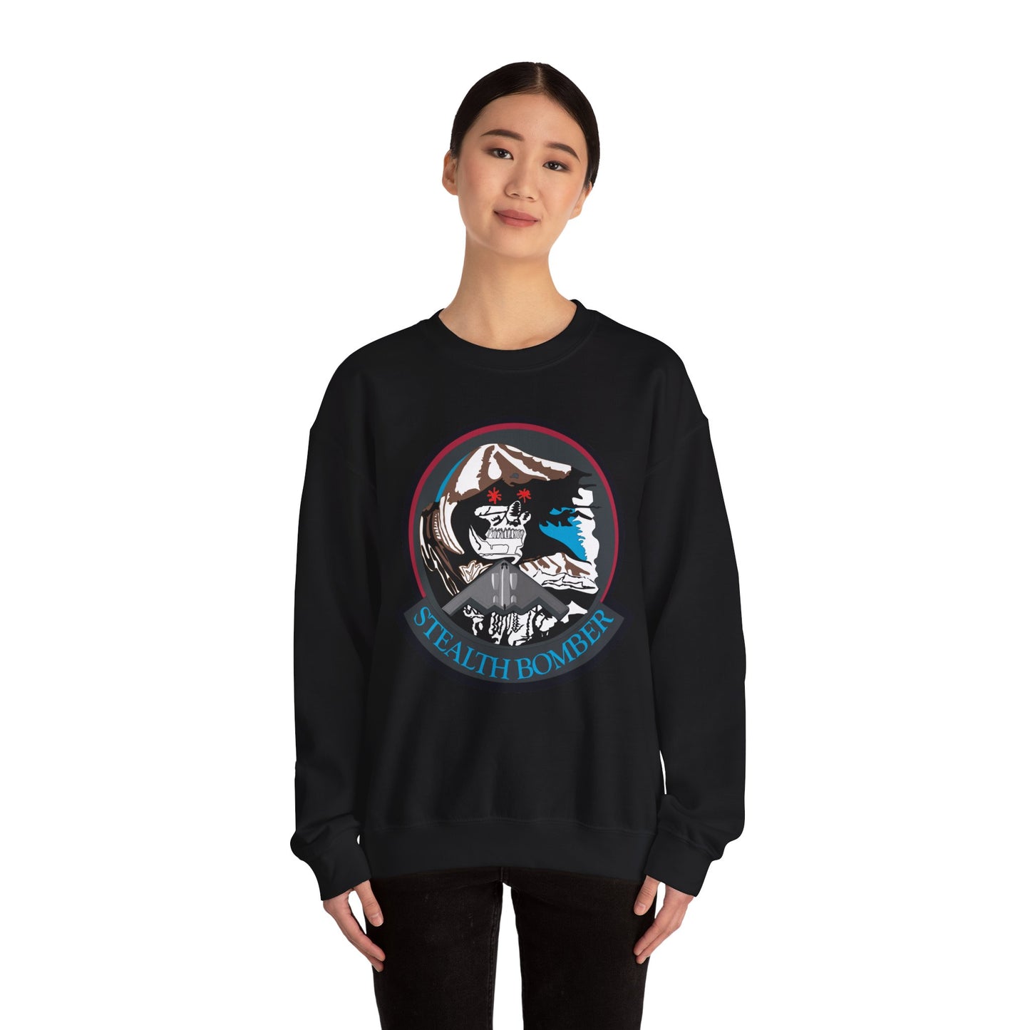 Crewneck Sweatshirt - USAF - B2 - Grim Reaper - Stealth Bomber wo txt X 300