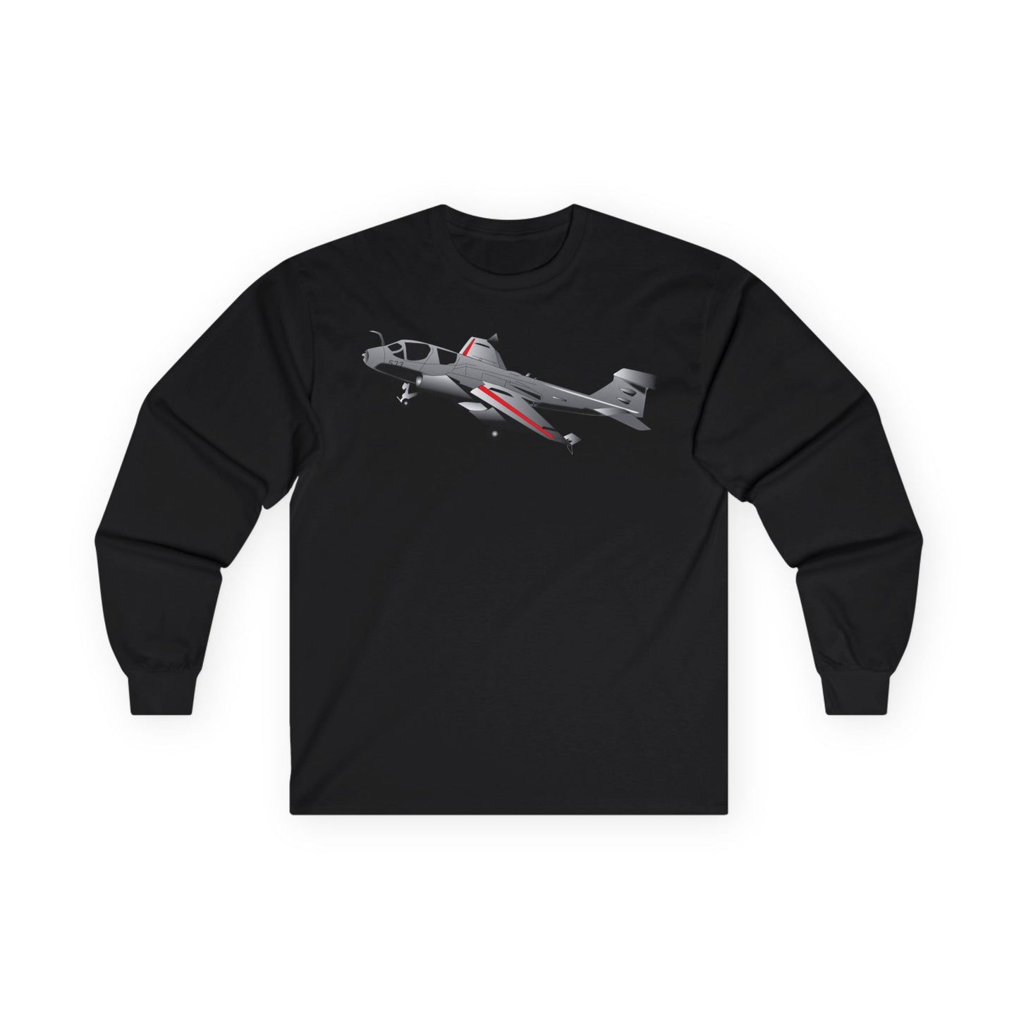 Unisex Ultra Cotton Long Sleeve Tee - Aircraft - Navy - A-6A Intruder X 300