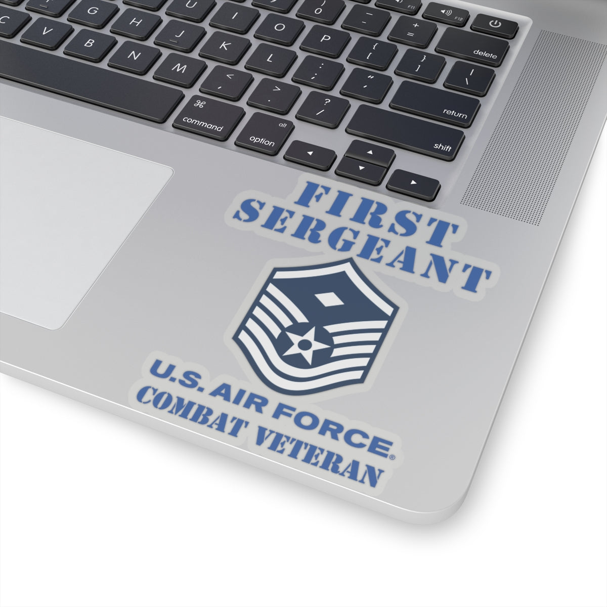 Kiss-Cut Stickers - USAF - First Sergeant (E7b) - 2020 - Combat Veteran