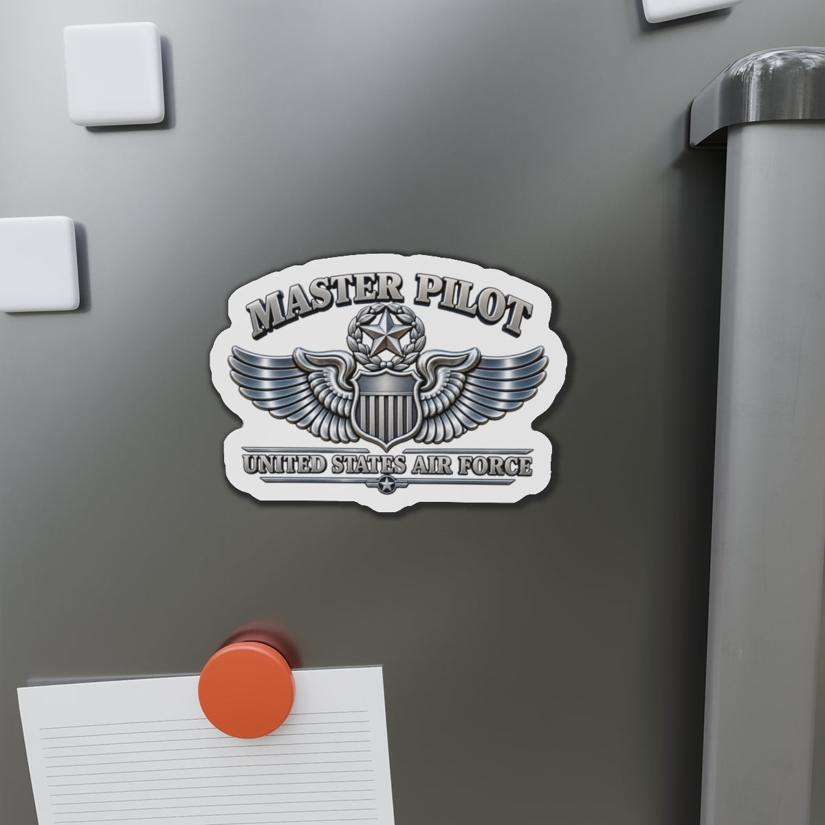 Die-Cut Magnet - USAF - Master Pilot Badge - United States Air Force - 3D - Enhanced