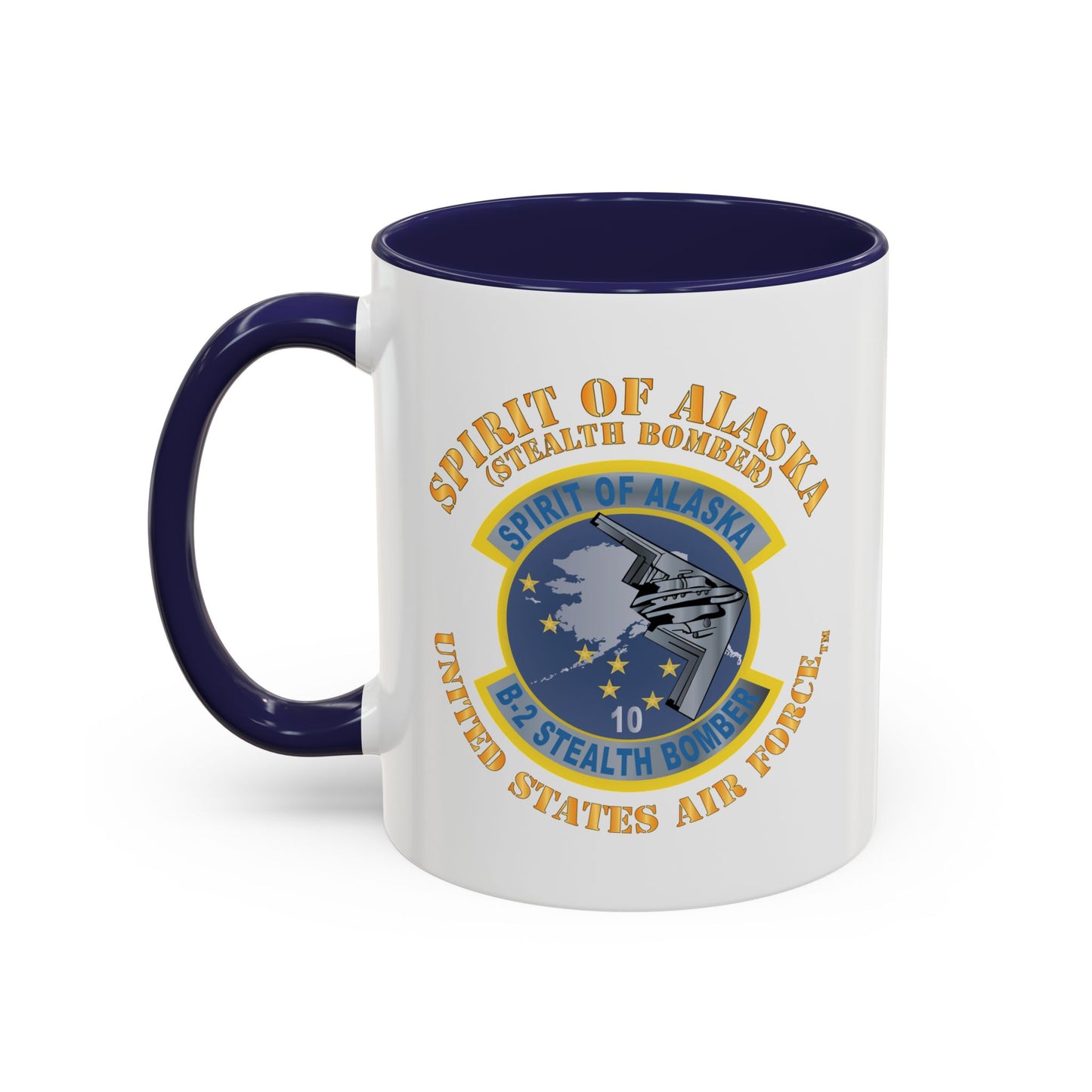 Accent Coffee Mug (11oz & 15oz) - USAF - B2 - Spirit of Alaska - Stealth Bomber X 300