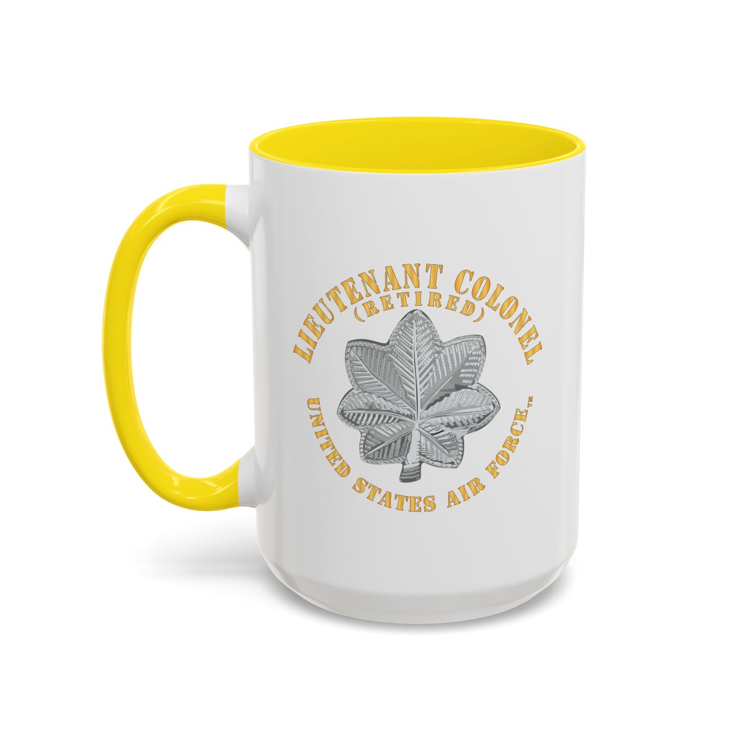 Accent Coffee Mug (11oz & 15oz) - USAF - Lieutenant Colonel - LTC - Retired - TM X 300