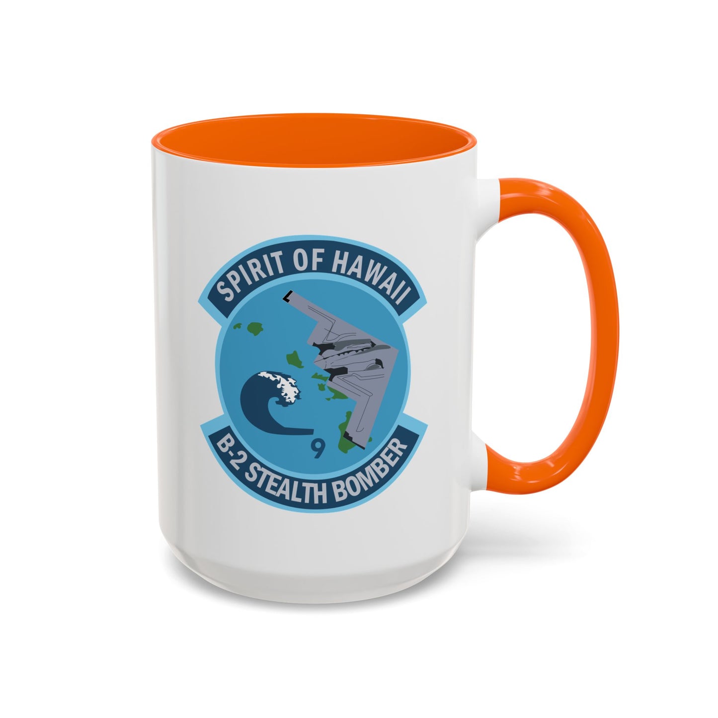 Accent Coffee Mug (11oz & 15oz) - USAF - B2 - Spirit of Hawaii - Stealth Bomber wo txt X 300