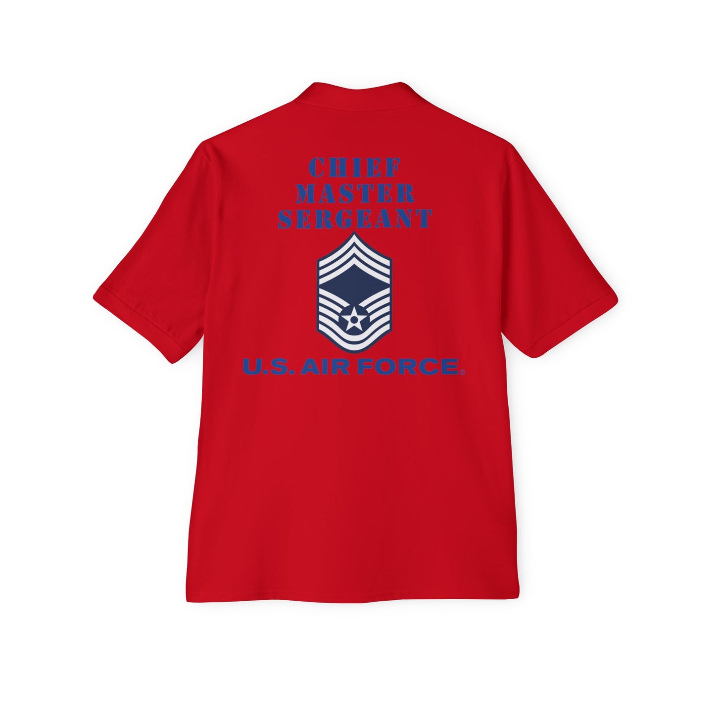 Men's Piqué Polo - USAF - Chief Master Sergeant (E9a) - 2020 - US Air Force w Text X 300