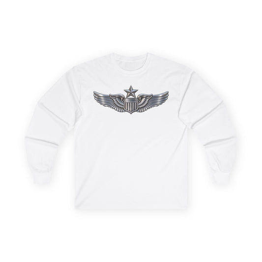Unisex Ultra Cotton Long Sleeve Tee - USAF - Senior Pilot Badge wo txt - 3D - Enhanced