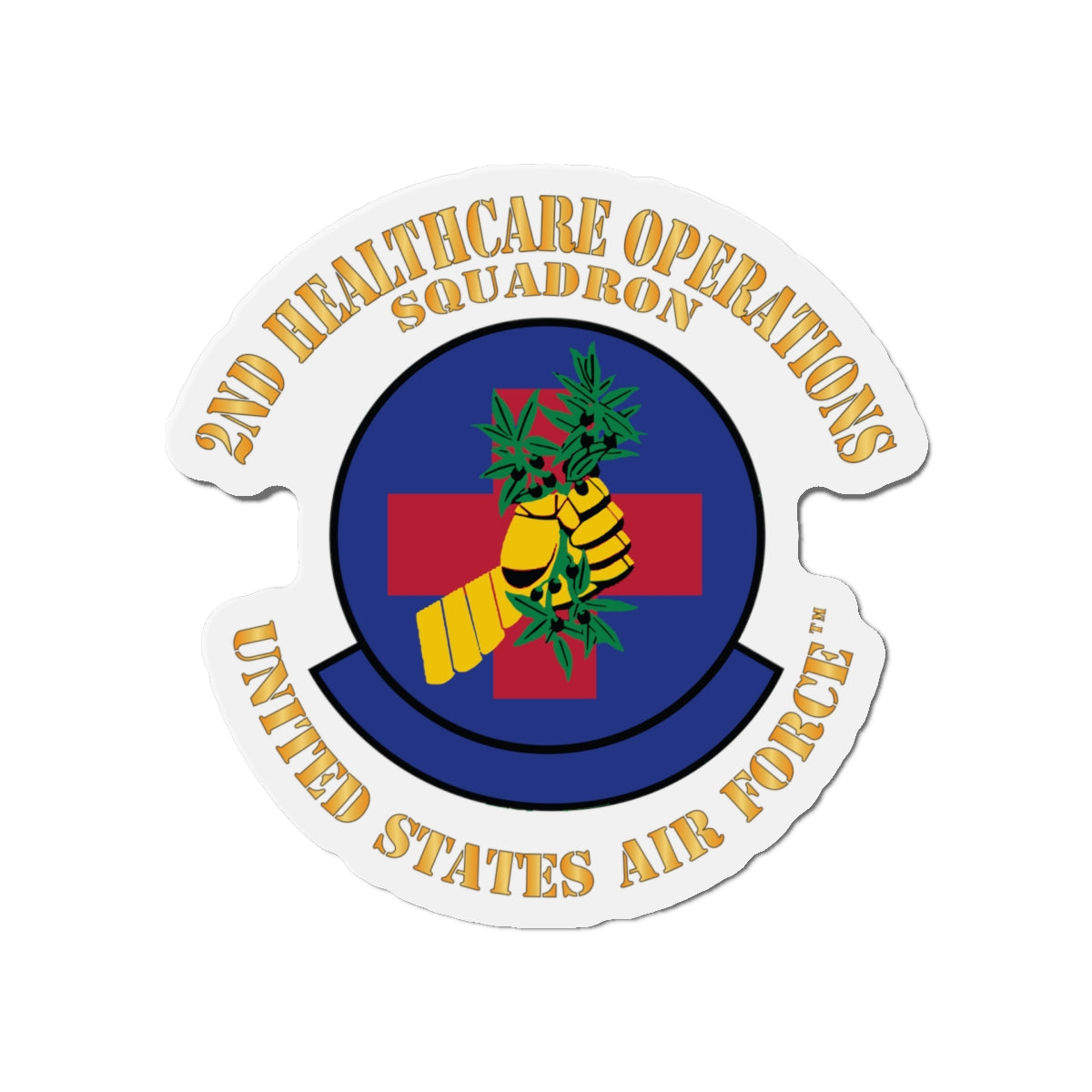 Die-Cut Magnet - USAF - 2nd Healthcare Operations Squadron