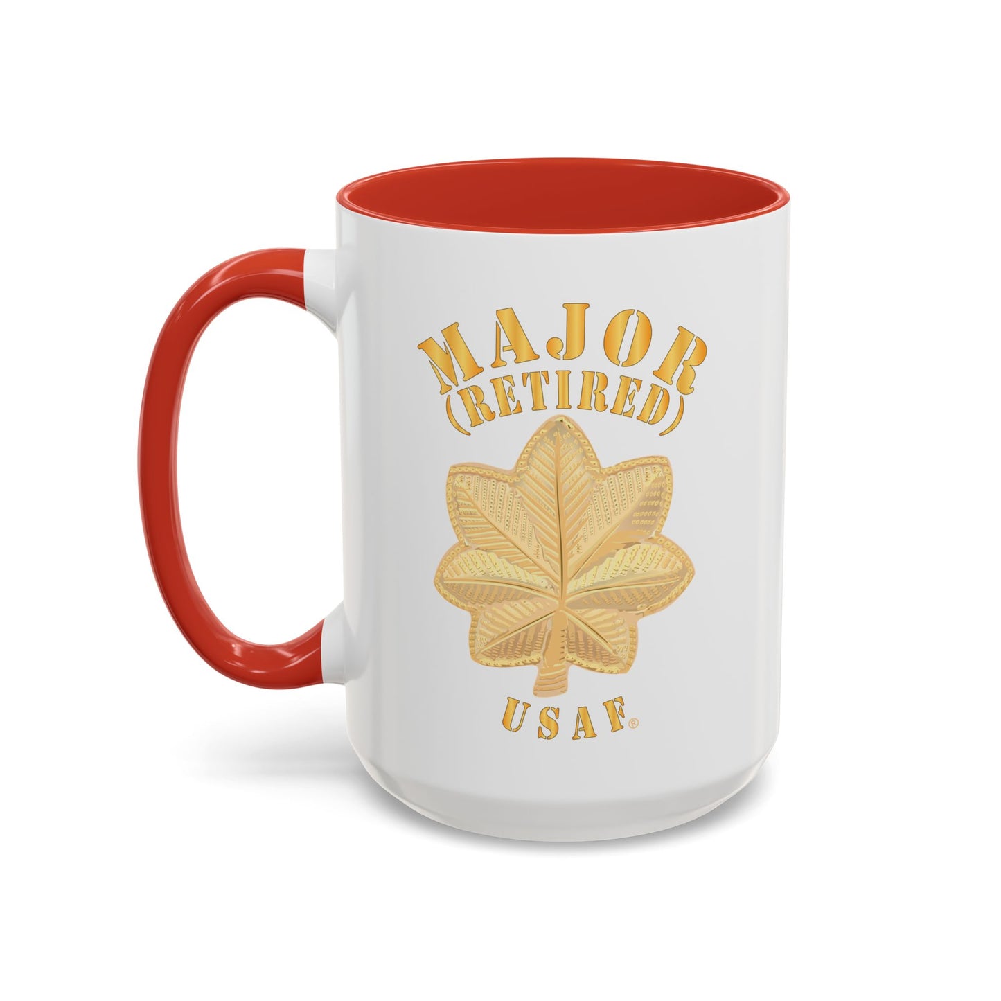 Accent Coffee Mug (11oz & 15oz) - USAF - Major - Retired - USAF X 300