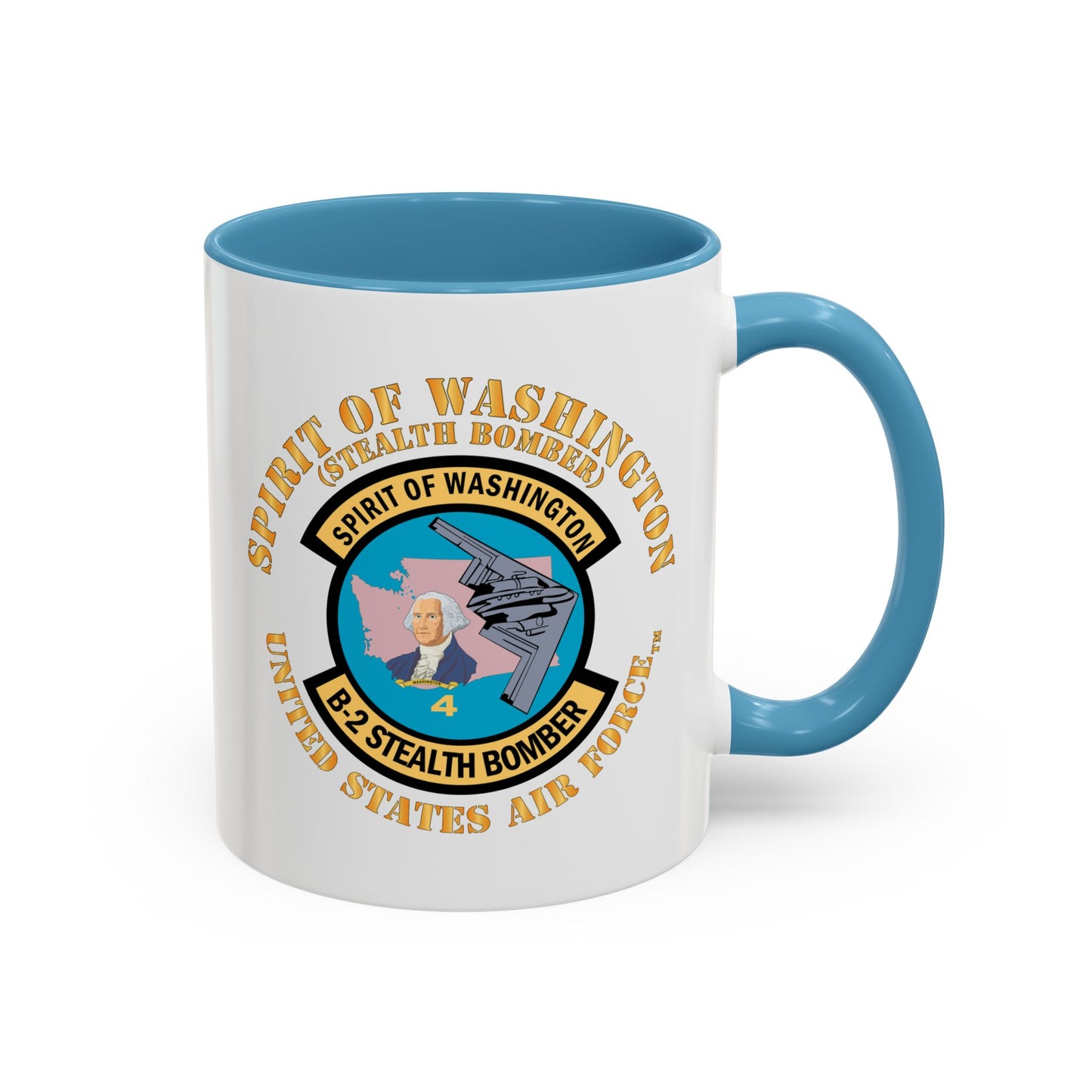 Accent Coffee Mug (11oz & 15oz) - USAF - B2 - Spirit of Washington - Stealth Bomber X 300