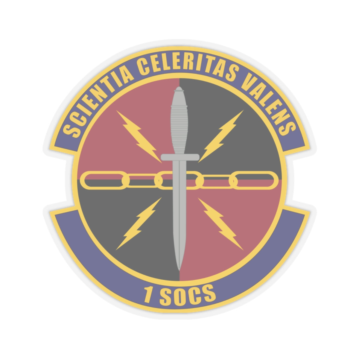 Kiss-Cut Stickers - USAF - 1st Special Operations Communication Squadron wo txt