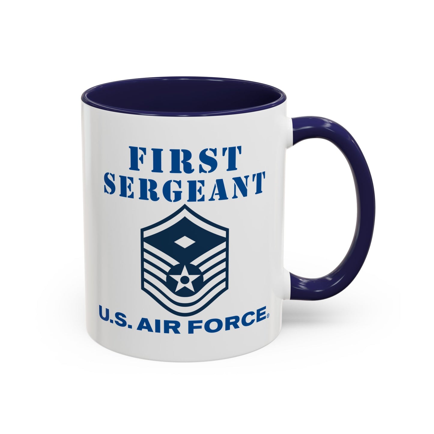 Accent Coffee Mug (11oz & 15oz) - USAF - First Sergeant (E7b) - 2020 - US Air Force w Text X 300