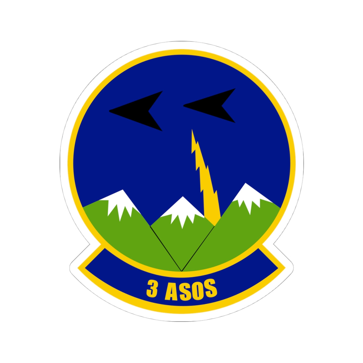 Kiss-Cut Stickers - USAF - 3rd Air Support Operations Squadron wo txt X 300