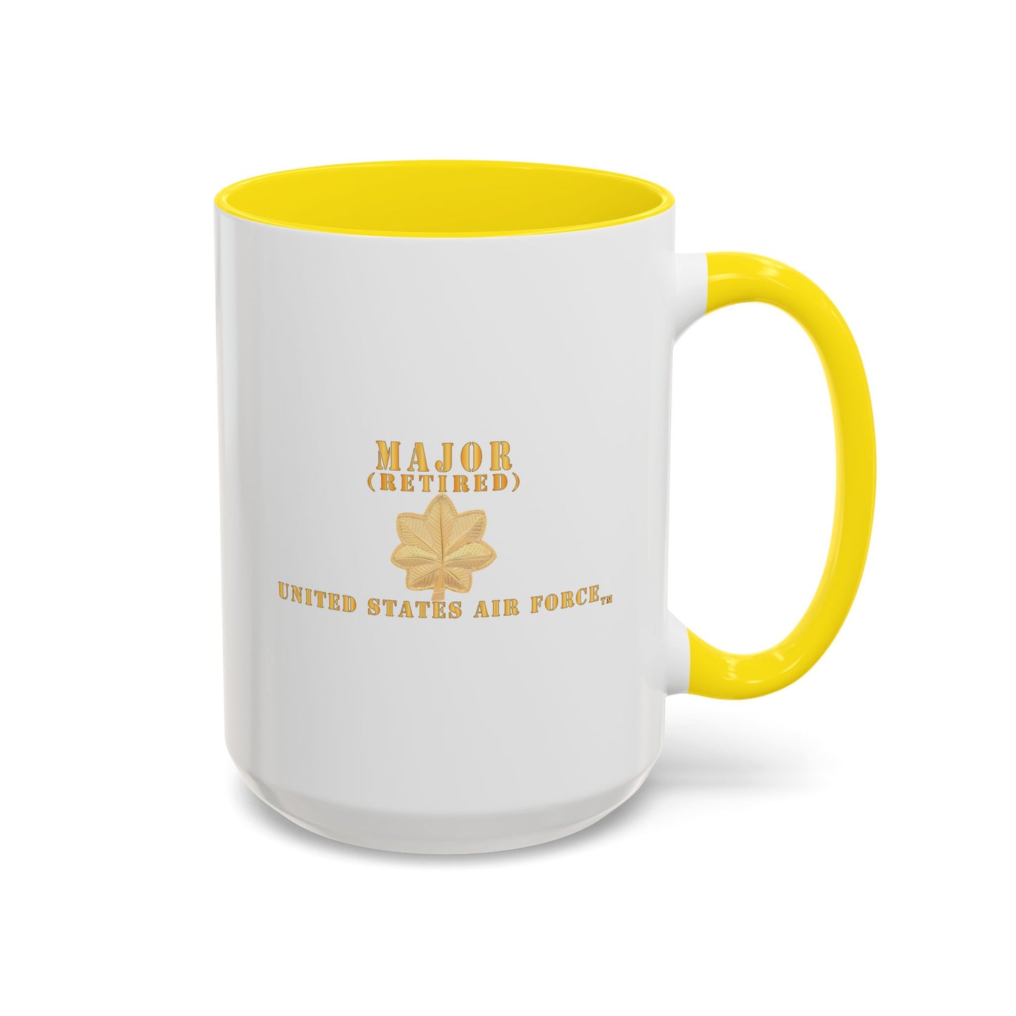 Accent Coffee Mug (11oz & 15oz) - USAF - Major - MAJ - Retired X 300