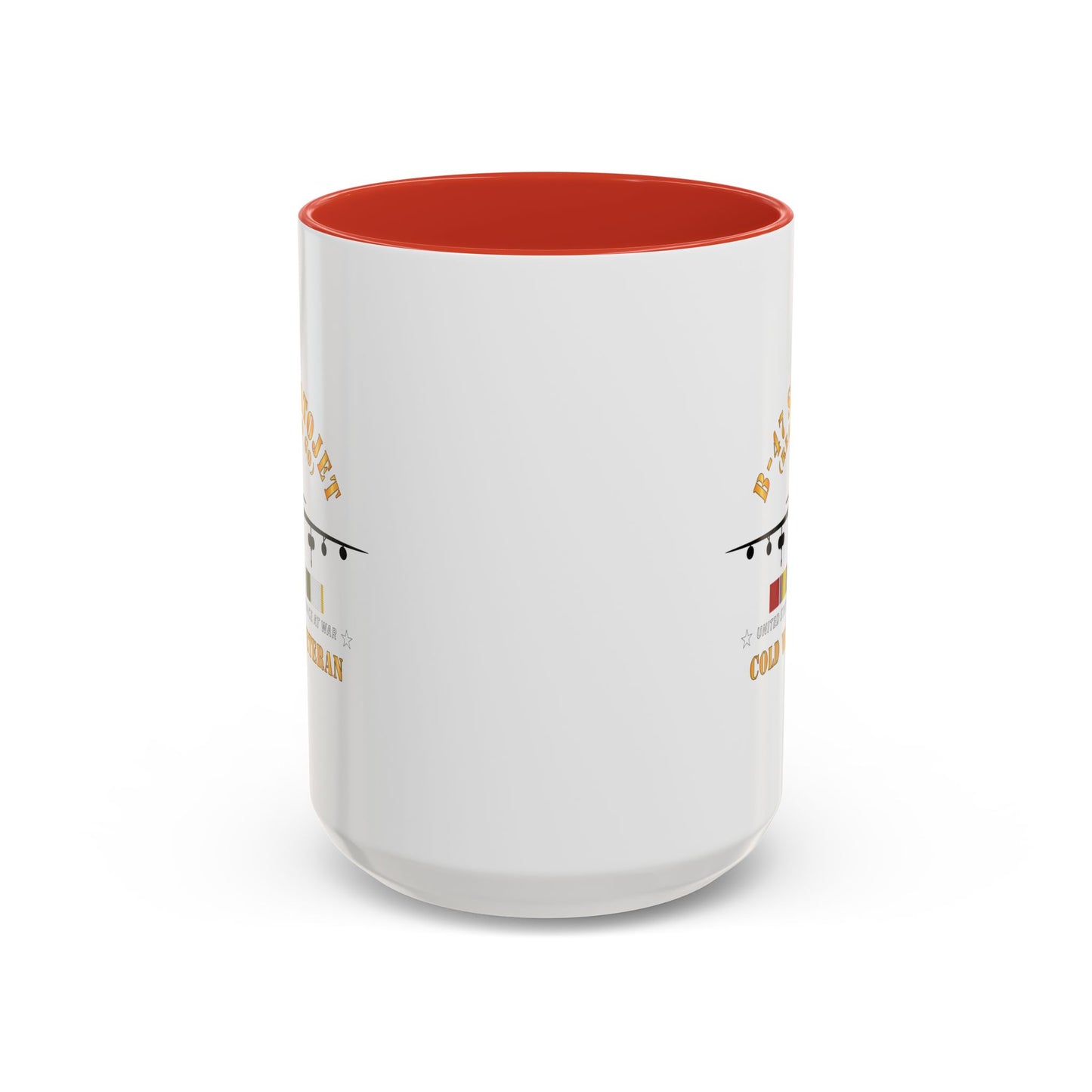 Accent Coffee Mug (11oz & 15oz) - USAF - B-47 Stratojet - Ready to Go - Silhouette - Cold War Veteran X 300