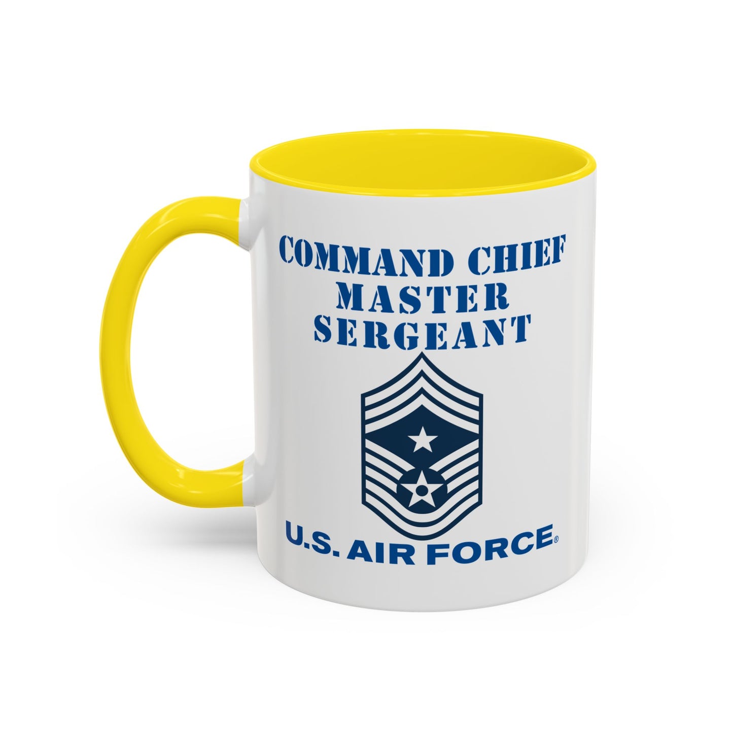 Accent Coffee Mug (11oz & 15oz) - USAF - Command Chief Master Sergeant (E9c) - 2020 - US Air Force w Text X 300