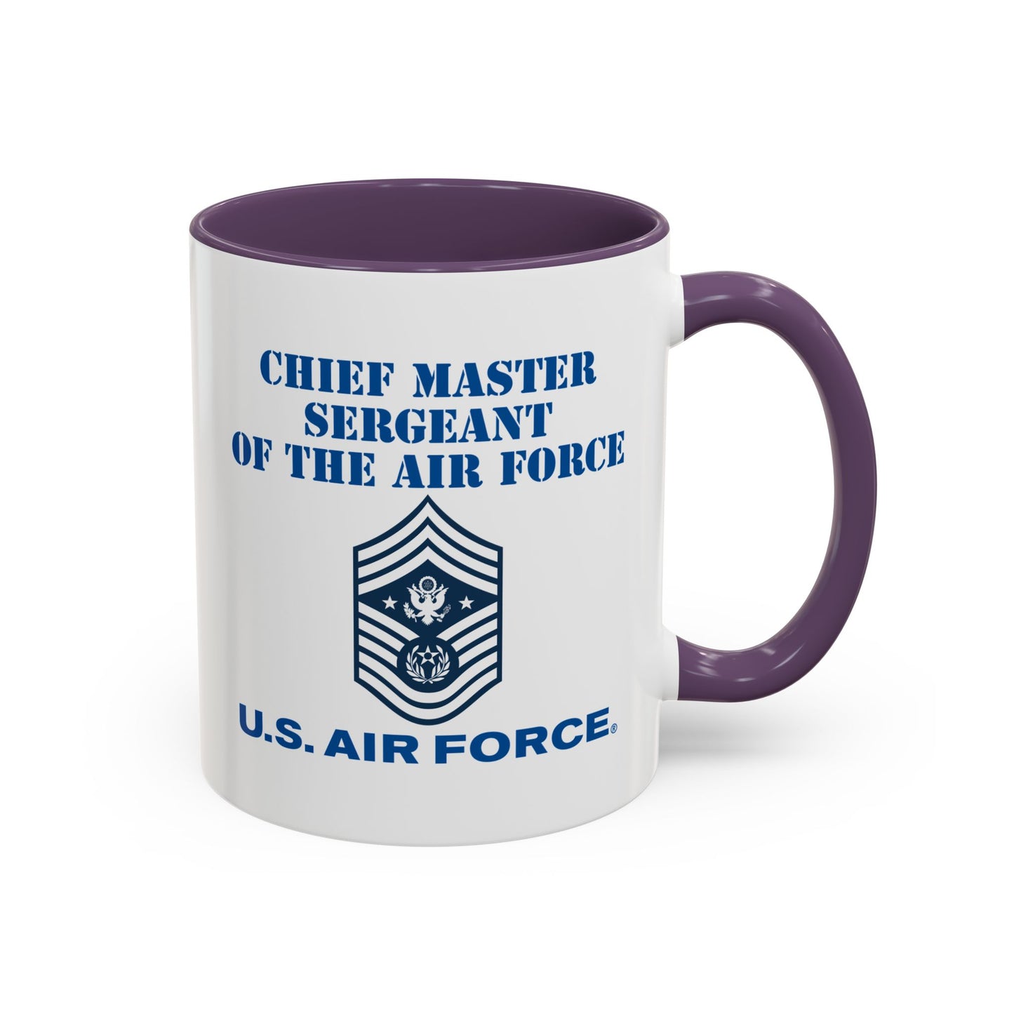 Accent Coffee Mug (11oz & 15oz) - USAF - Chief Master Sergeant of the Air Force (E9d) - US Air Force w Text X 300