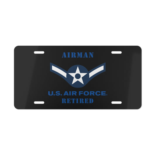 License Plate - USAF - Airman (E2) - 2020 - US Air Force - Retired