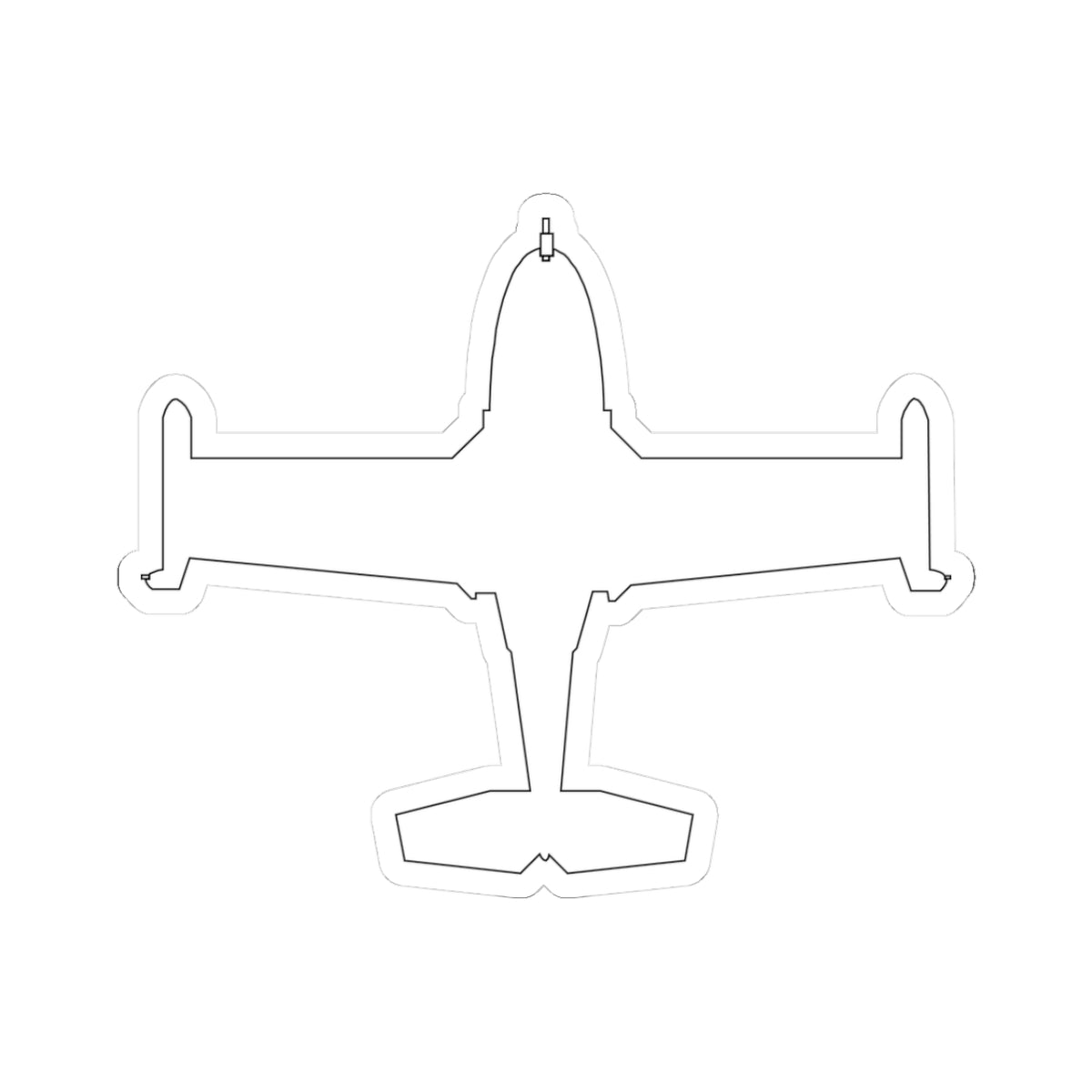 Kiss-Cut Stickers - Aircraft - A-37-Trainer - Top - LA X 300
