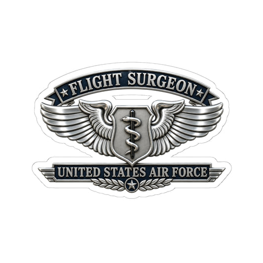 Kiss-Cut Stickers - USAF - Flight Surgeon Badge - United States Air Force - 3D - Enhanced