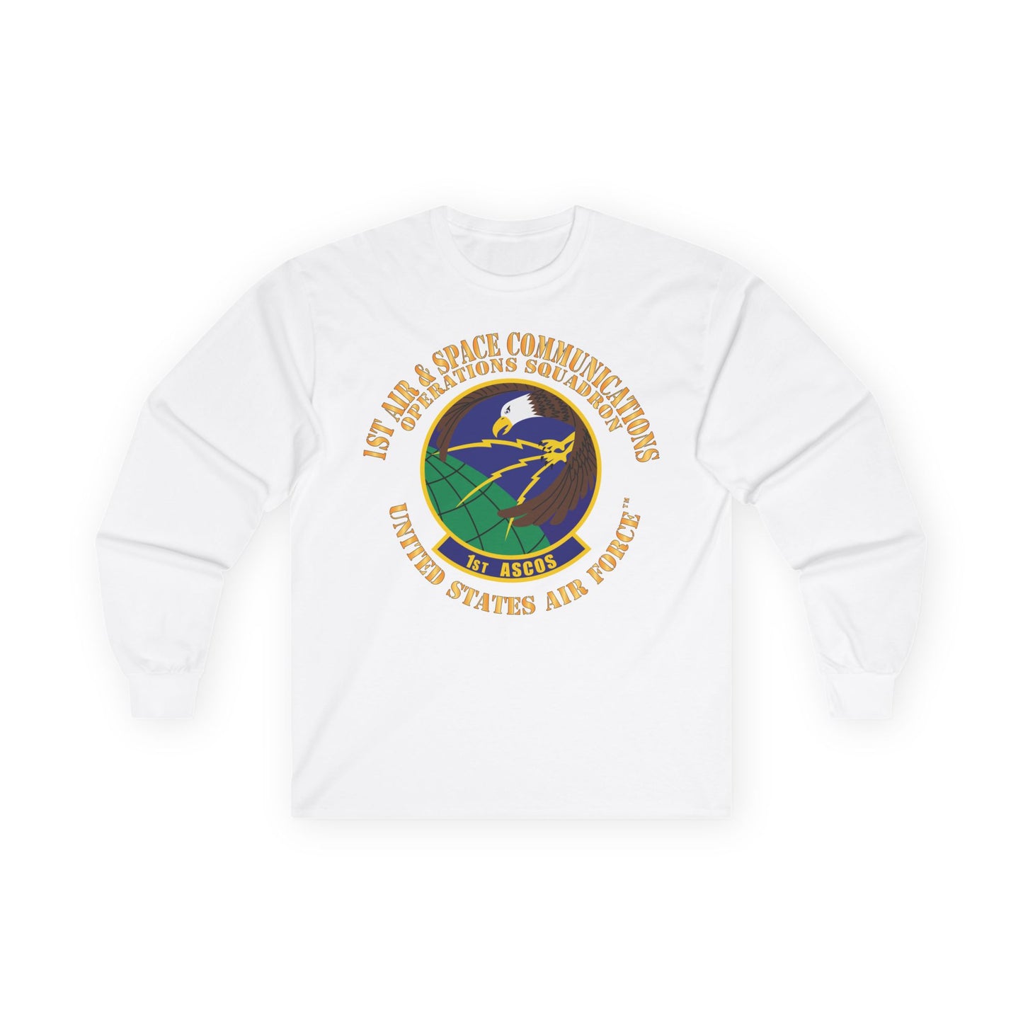 Unisex Ultra Cotton Long Sleeve Tee - USAF - 1st Air & Space Communications Operations Sq X 300