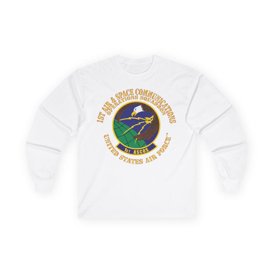 Unisex Ultra Cotton Long Sleeve Tee - USAF - 1st Air & Space Communications Operations Sq X 300