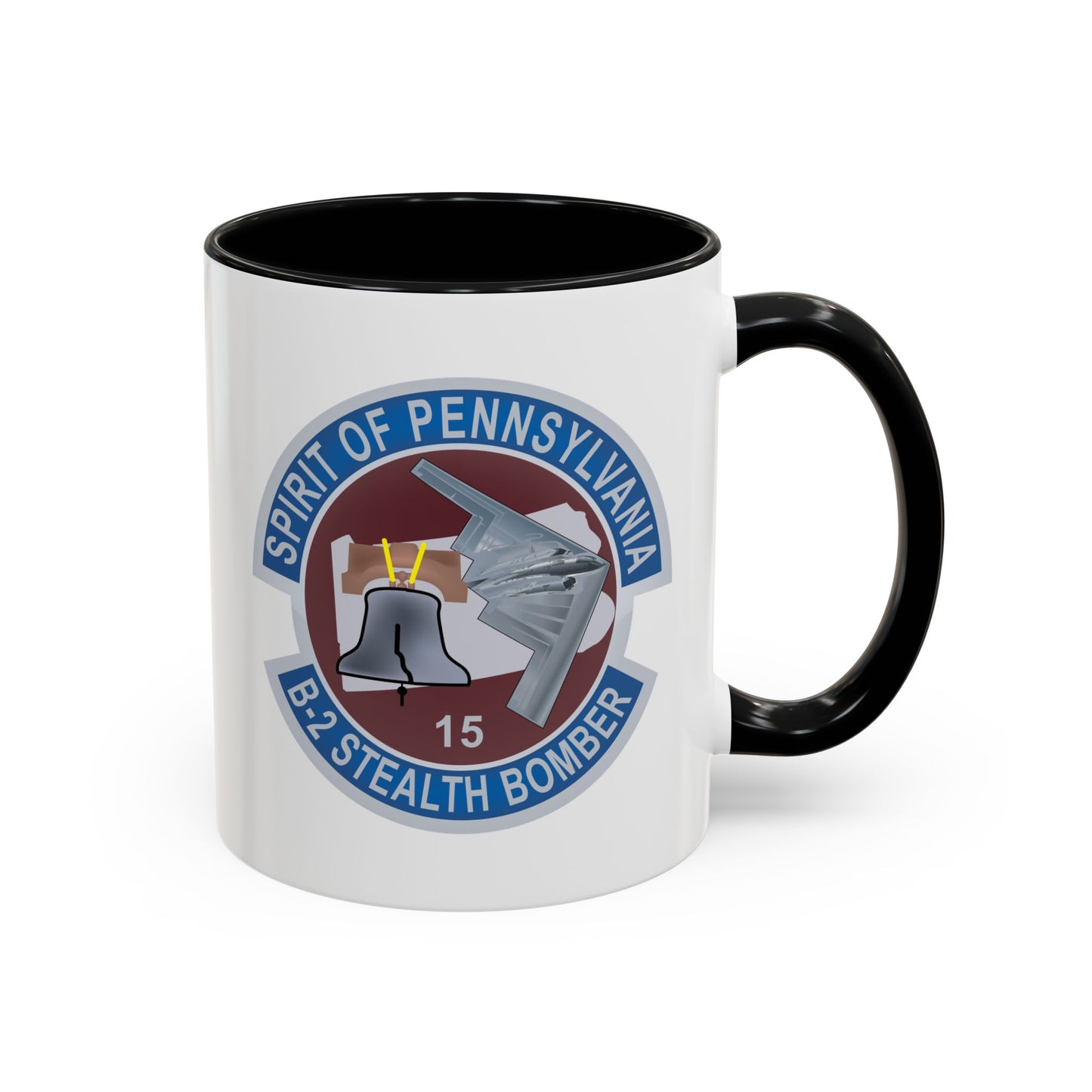 Accent Coffee Mug (11oz & 15oz) - USAF - B2 - Spirit of Pennsylvania Stealth Bomber wo Txt X 300