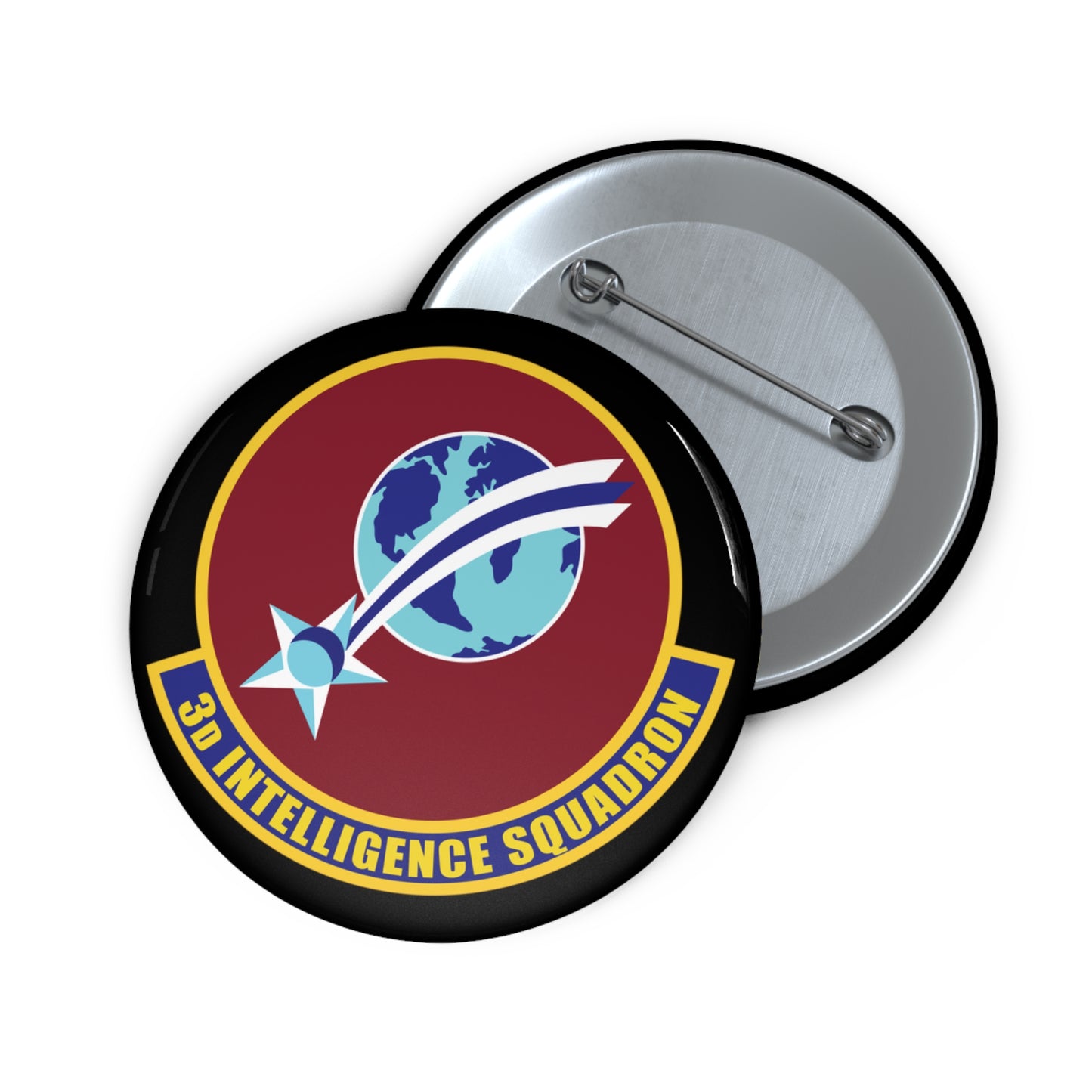 Custom Pin Button - USAF - 3rd Intelligence Squadron wo txt