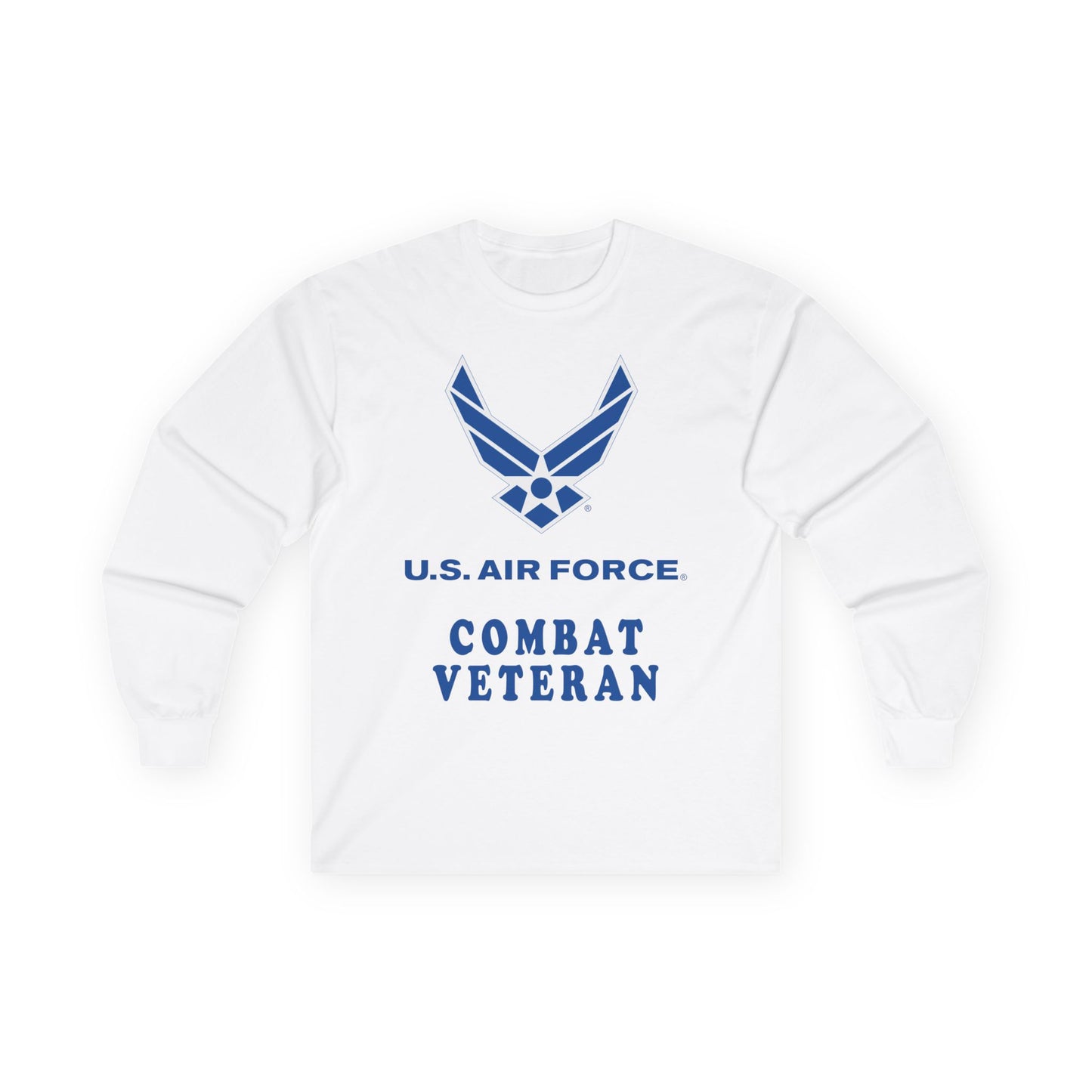 Unisex Ultra Cotton Long Sleeve Tee - USAF - Air Force - Combat Veteran X 300
