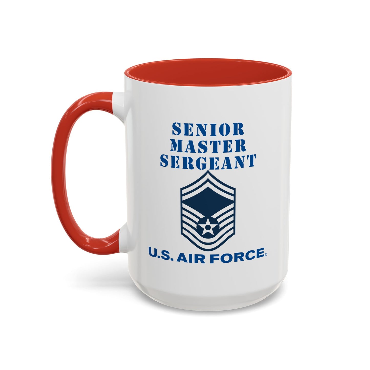 Accent Coffee Mug (11oz & 15oz) - USAF - Senior Master Sergeant (E8a) - 2020 - US Air Force w Text X 300