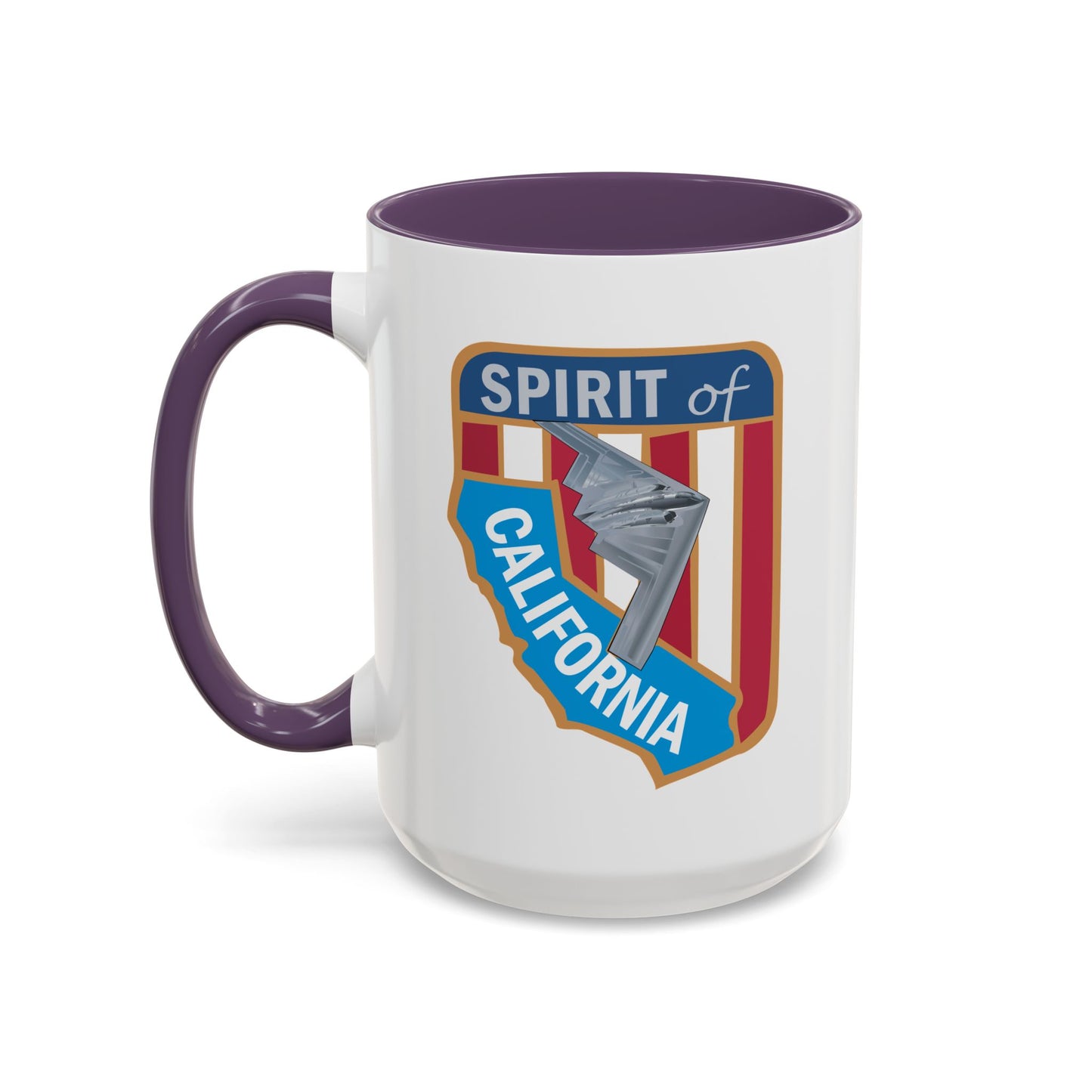 Accent Coffee Mug (11oz & 15oz) - USAF - B2 - Spirit of California - Stealth Bomber wo txt X 300